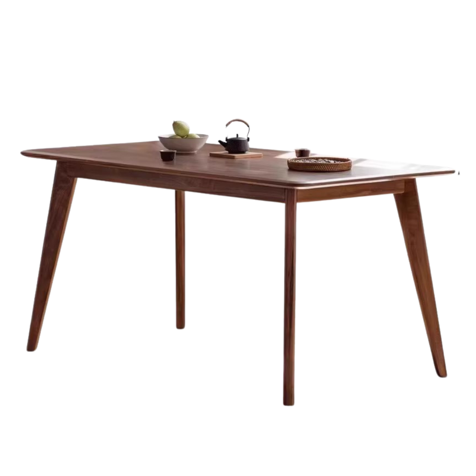 Black walnut solid wood North American dining table,