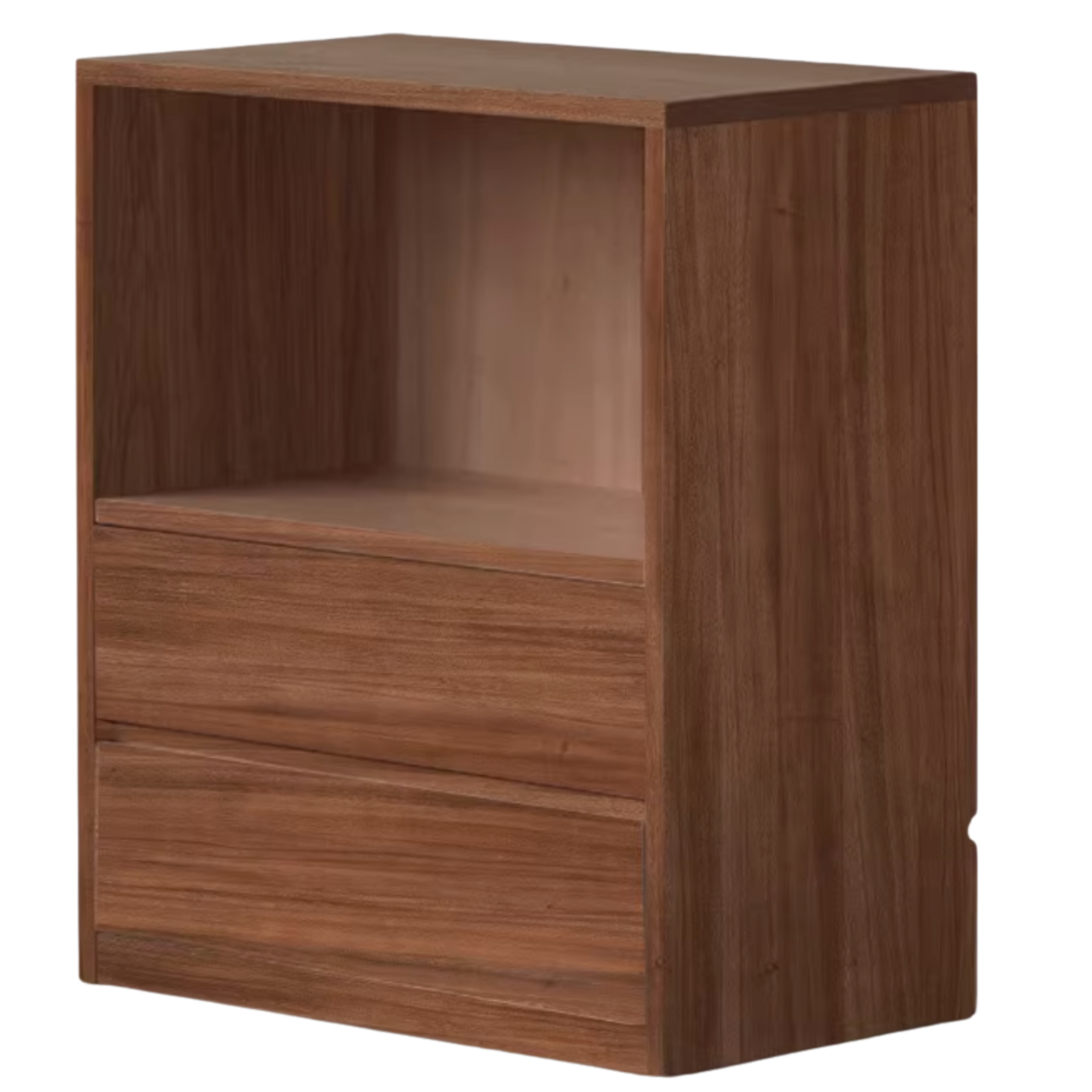 Black Walnut, Rubberwood Solid Wood Low Bookshelf Combination Floor-Standing Cabinet