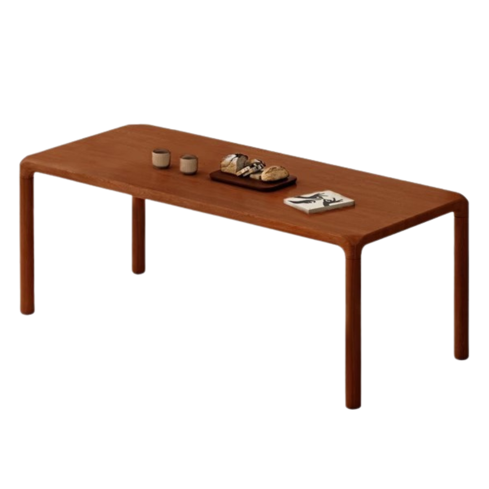 Black walnut, Ash solid wood rectangular dining table