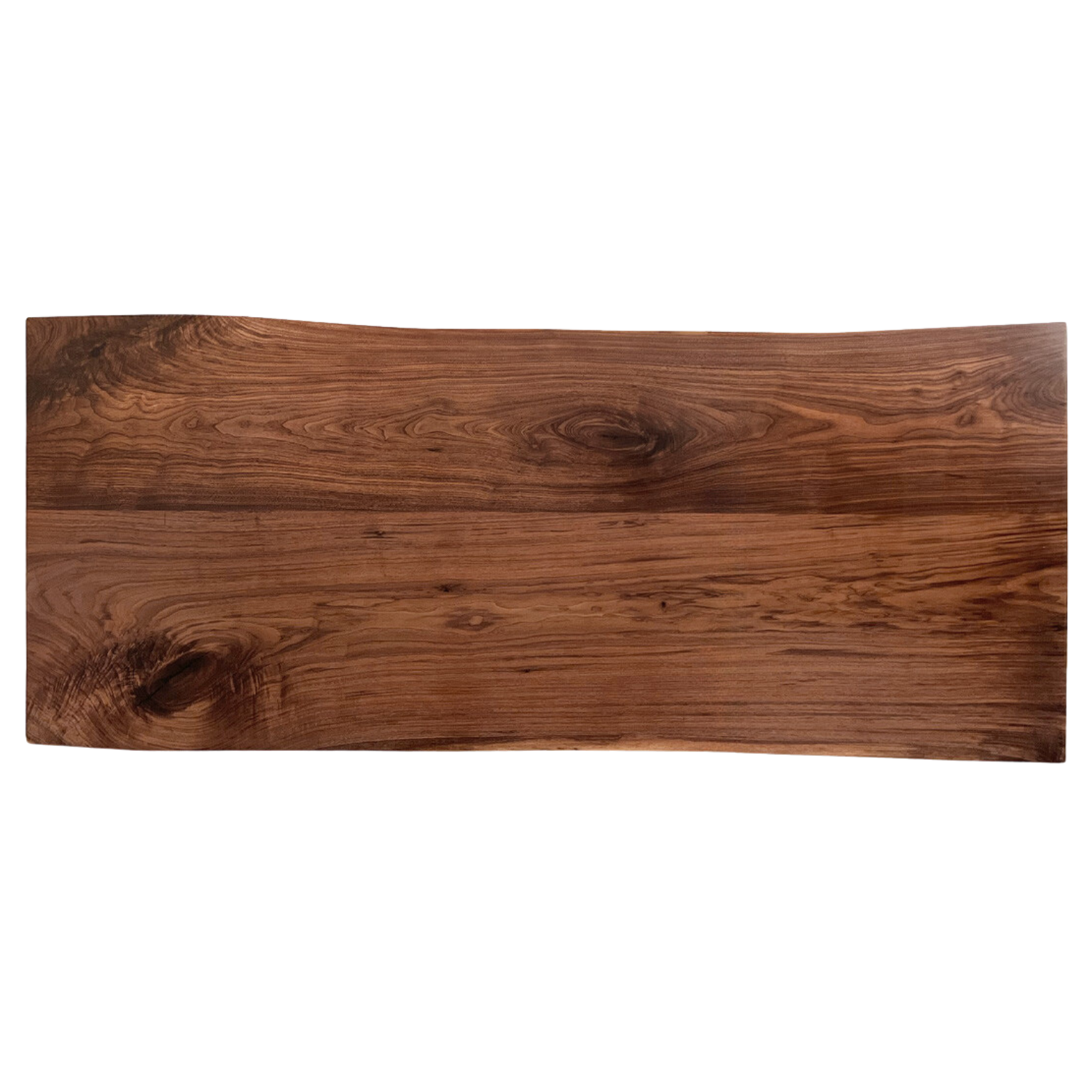 Black walnut solid wood natural edge large board dining table,