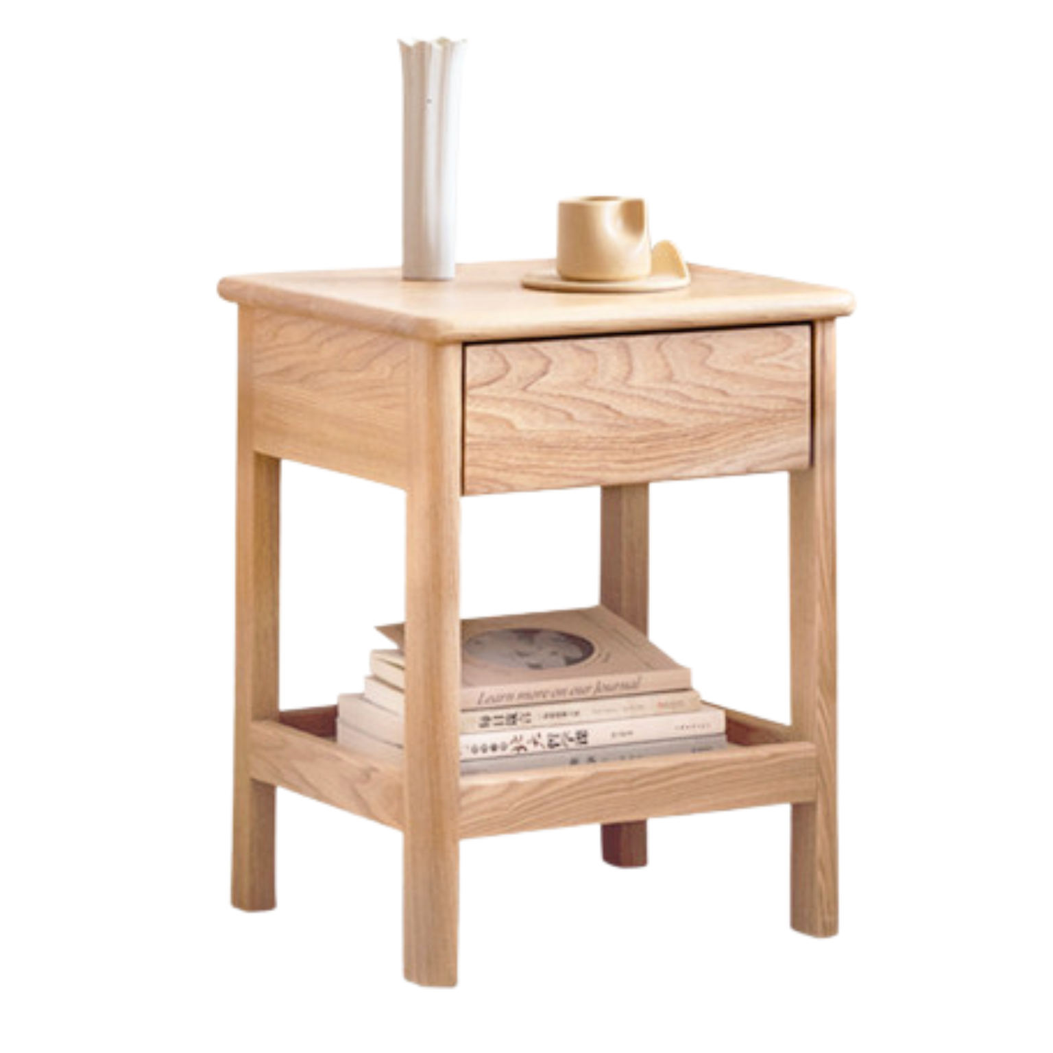 Ash solid wood narrow edge nightstand