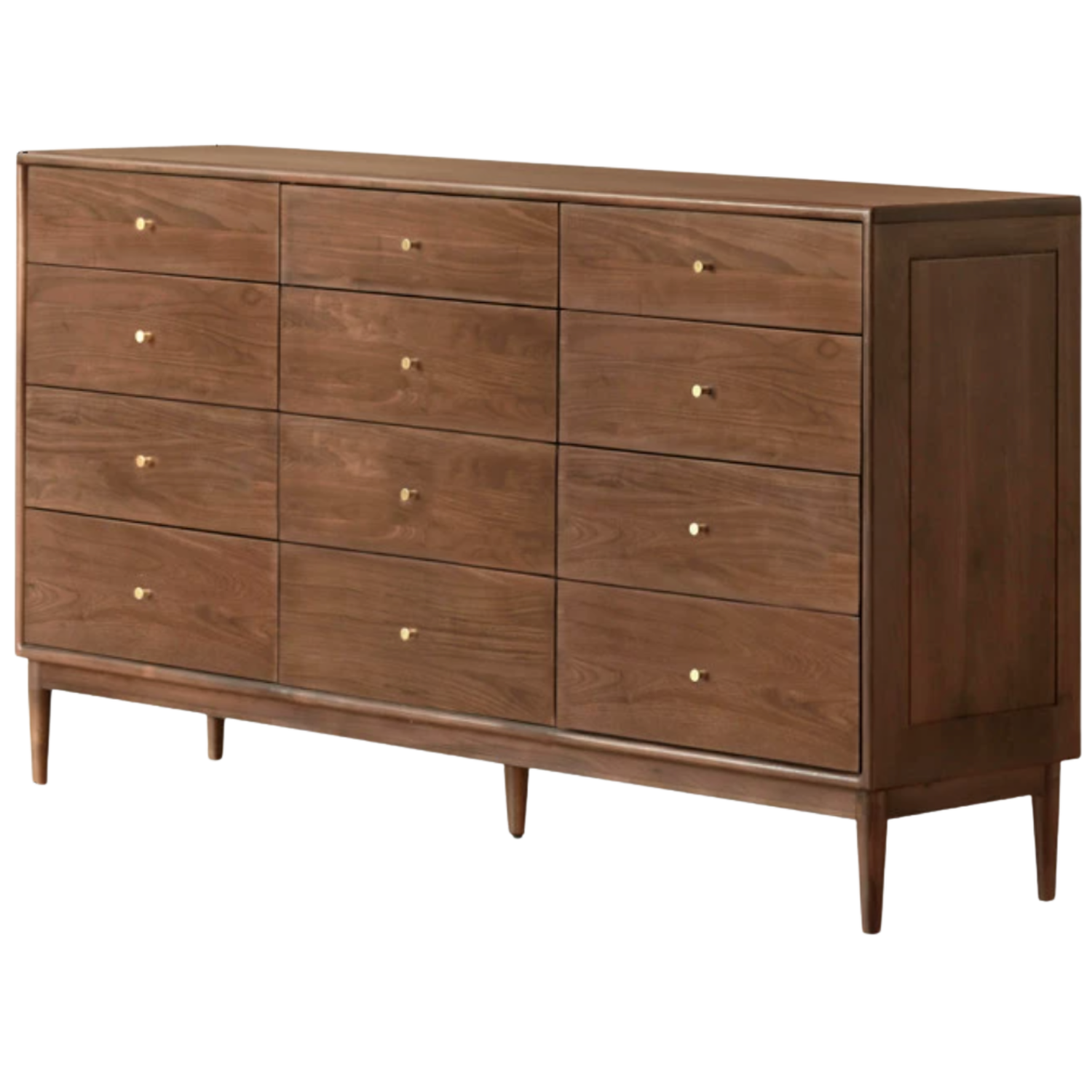 Black Walnut, Oak Solid Wood Drawer, Modern Porch Cabinet