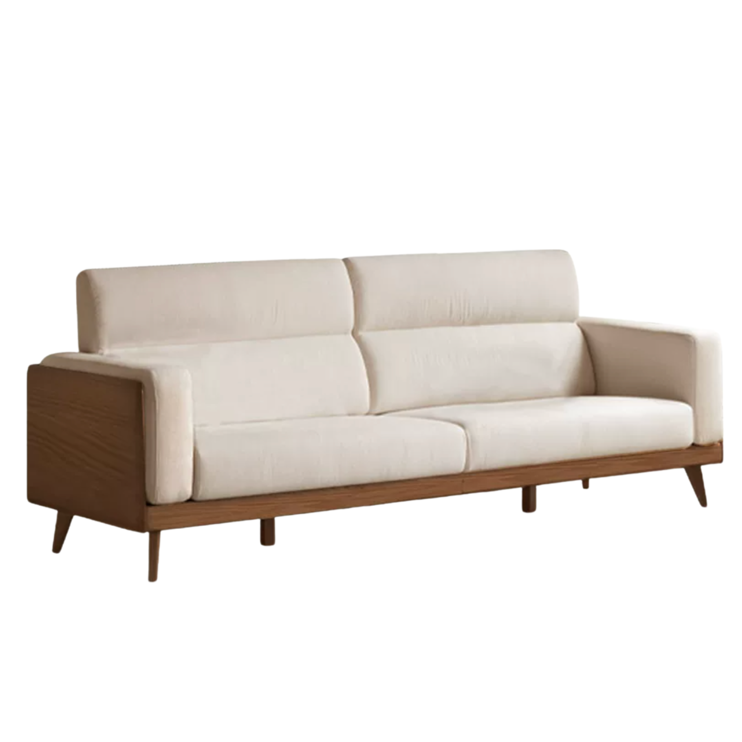 Black Walnut, Oak, Ash Solid Wood fabric sofa high back