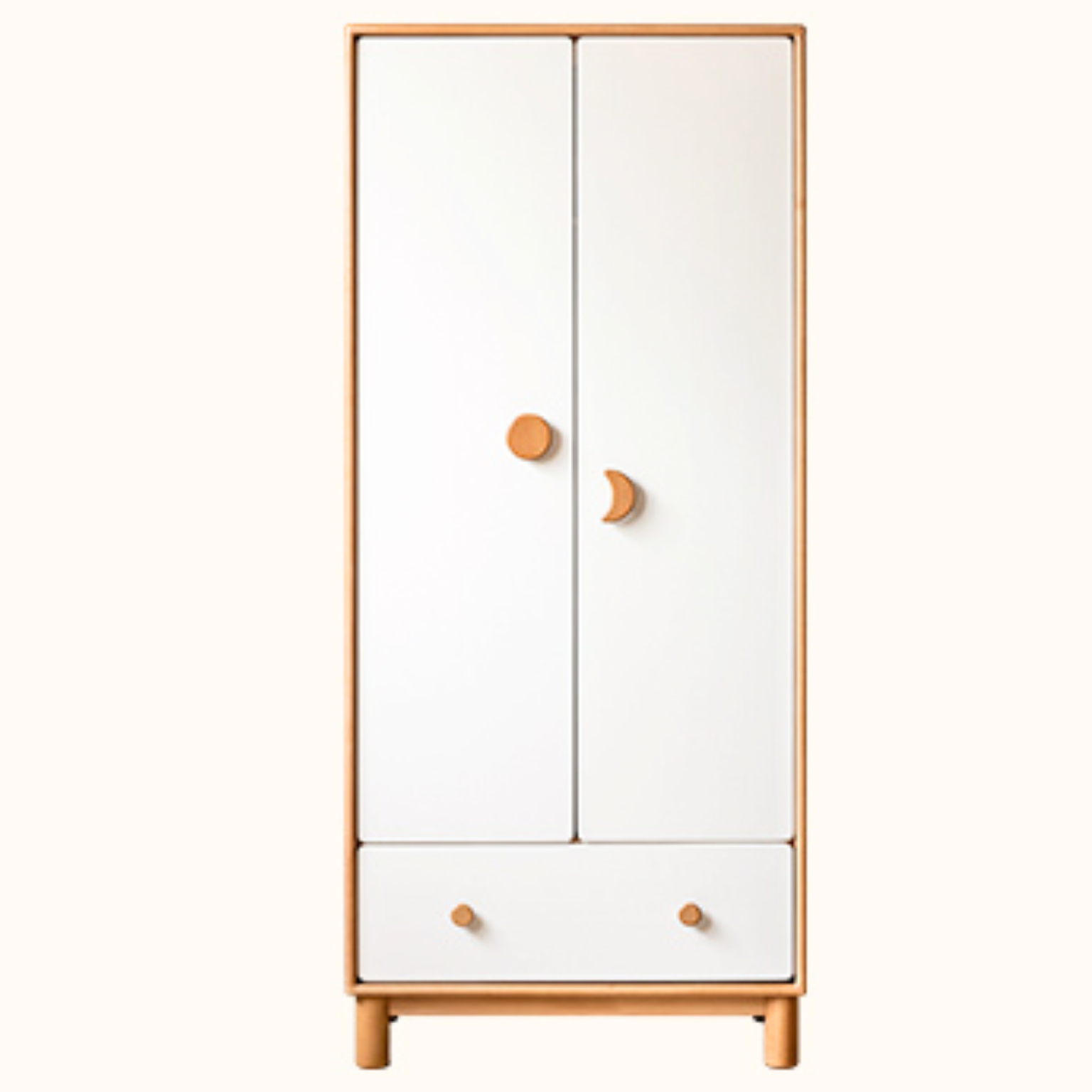 Beech solid wood Kids wardrobe: