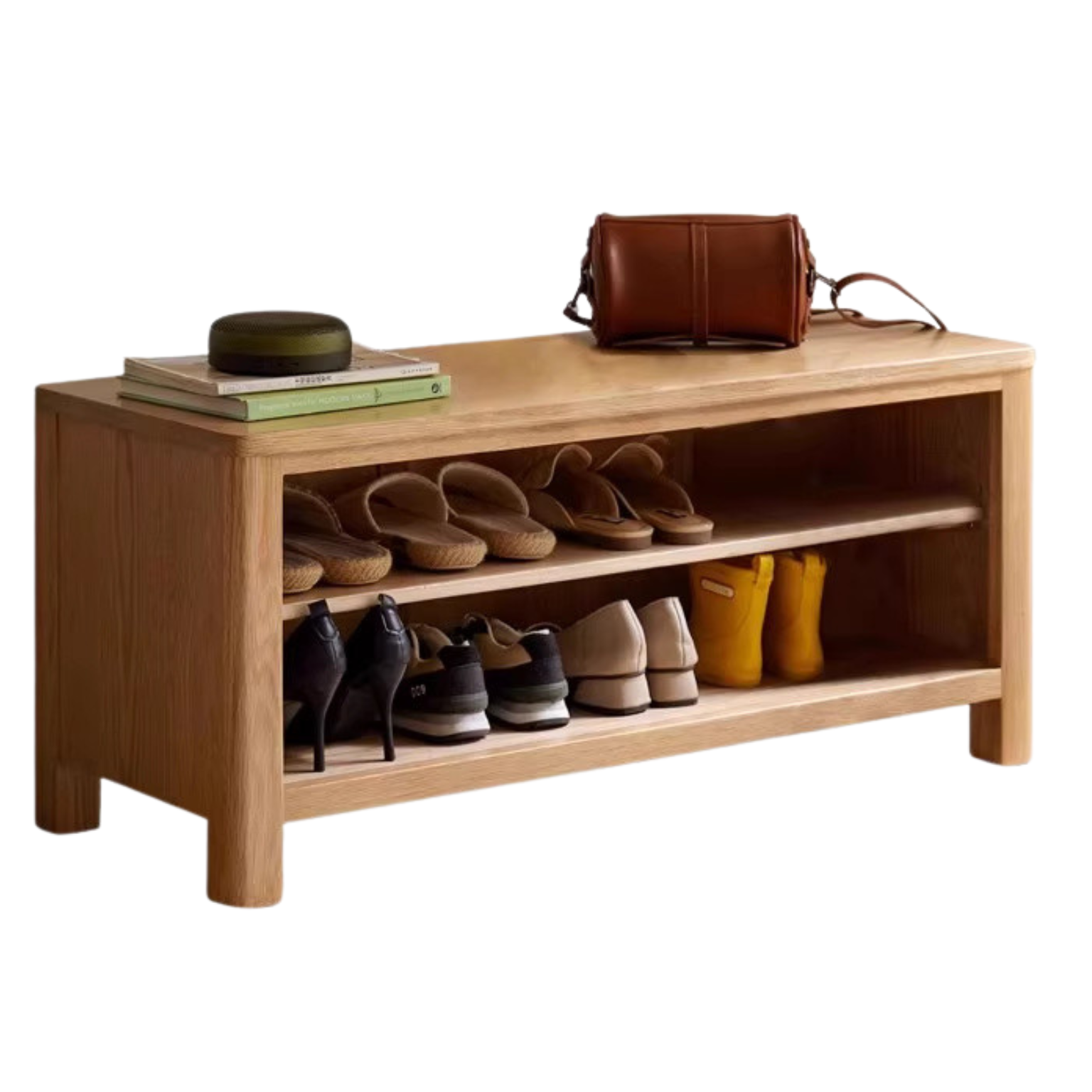 Oak Solid Wood Shoe Storage Bench