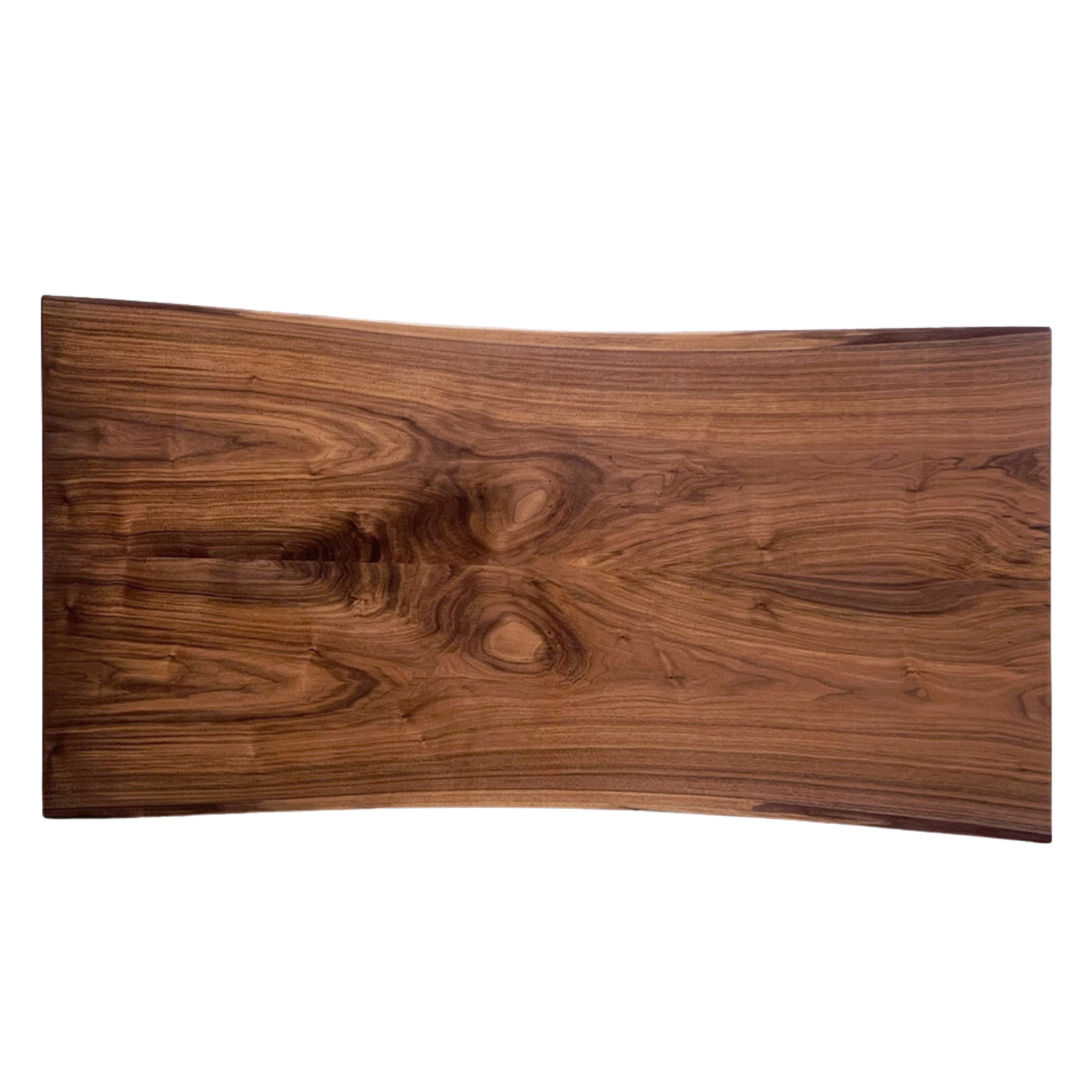 Black walnut solid wood natural edge large board dining table,