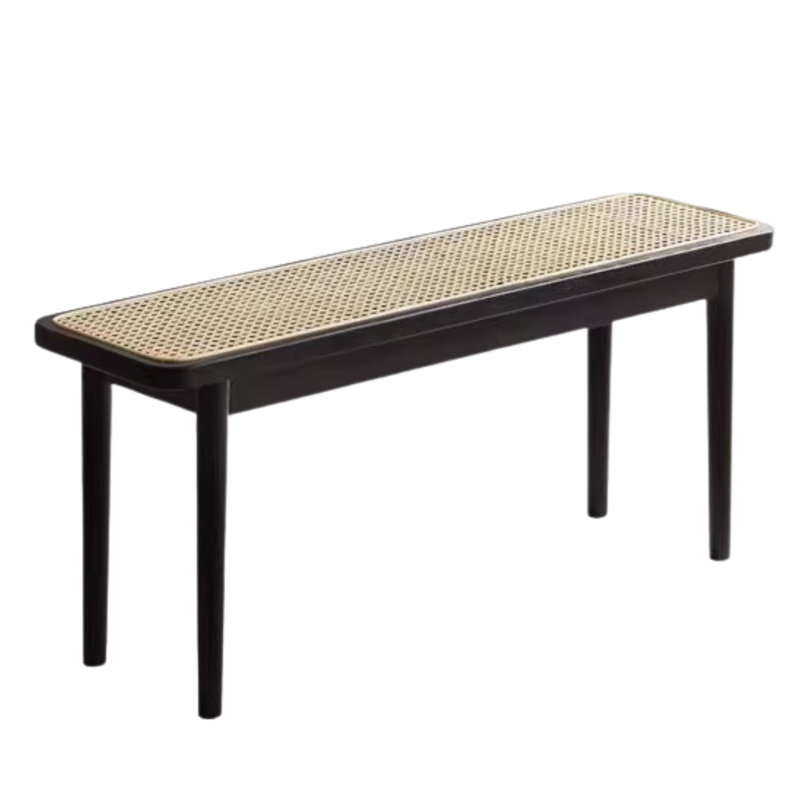 Oak solid wood rattan smoky color Bench: