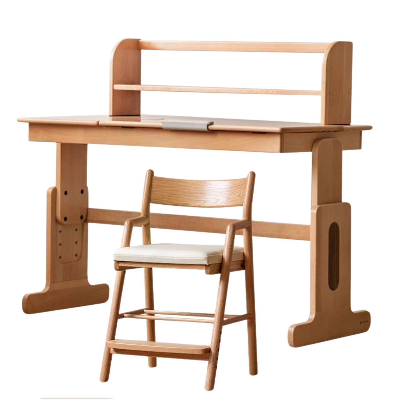 European beech solid wood liftable kids table