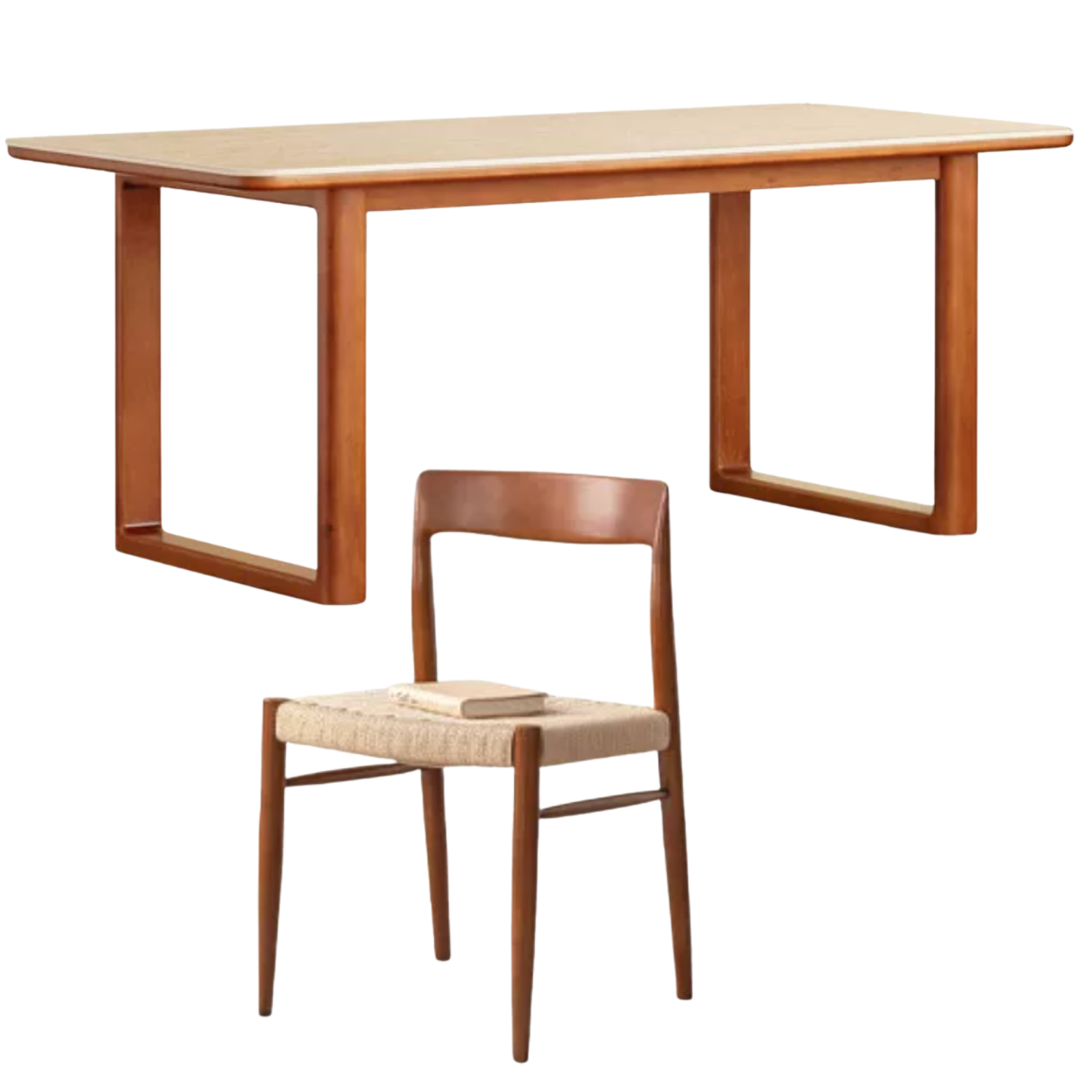 Tulipwood Solid Wood Antique Style Rock Board Dining Table