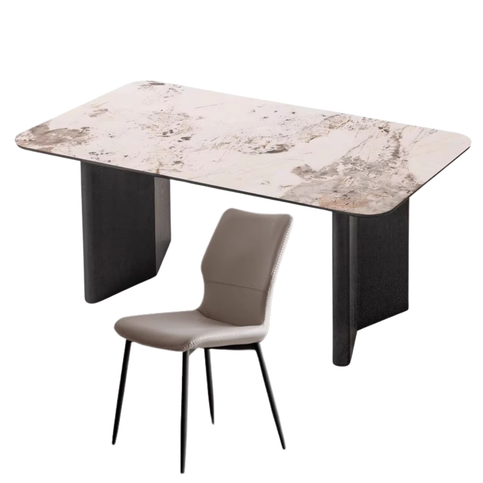 Oak Solid wood slate Italian dining table ,