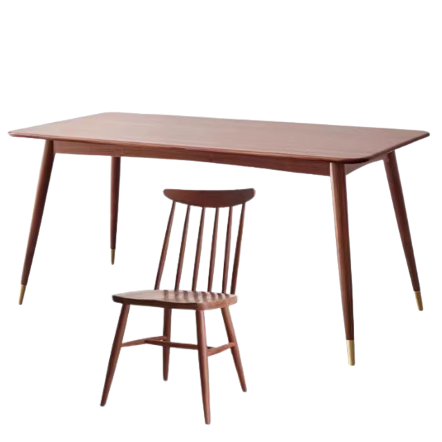 Black Walnut solid wood light luxori dining table,