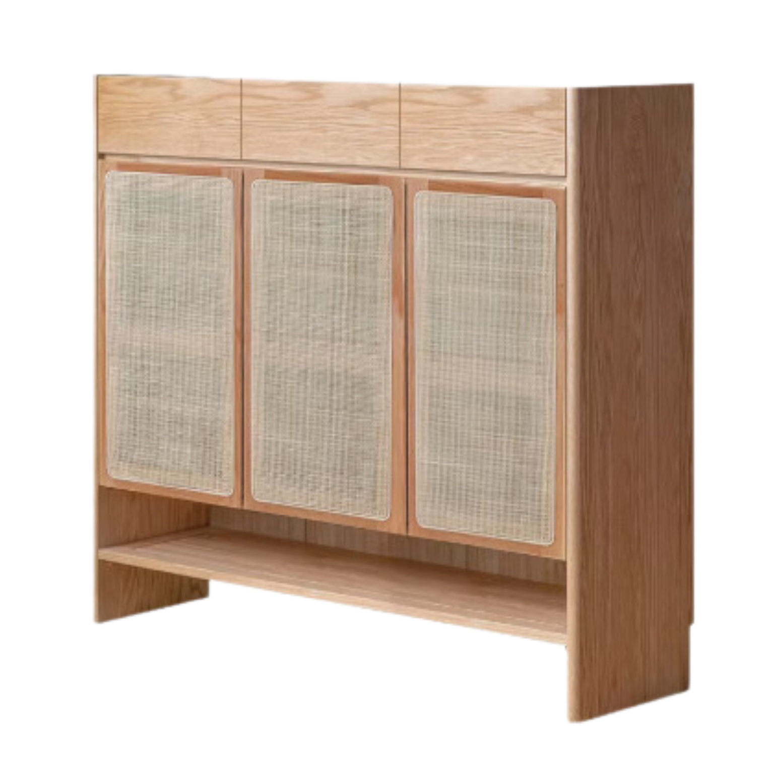 Oak Solid Wood Shoe Cabinet Nordic