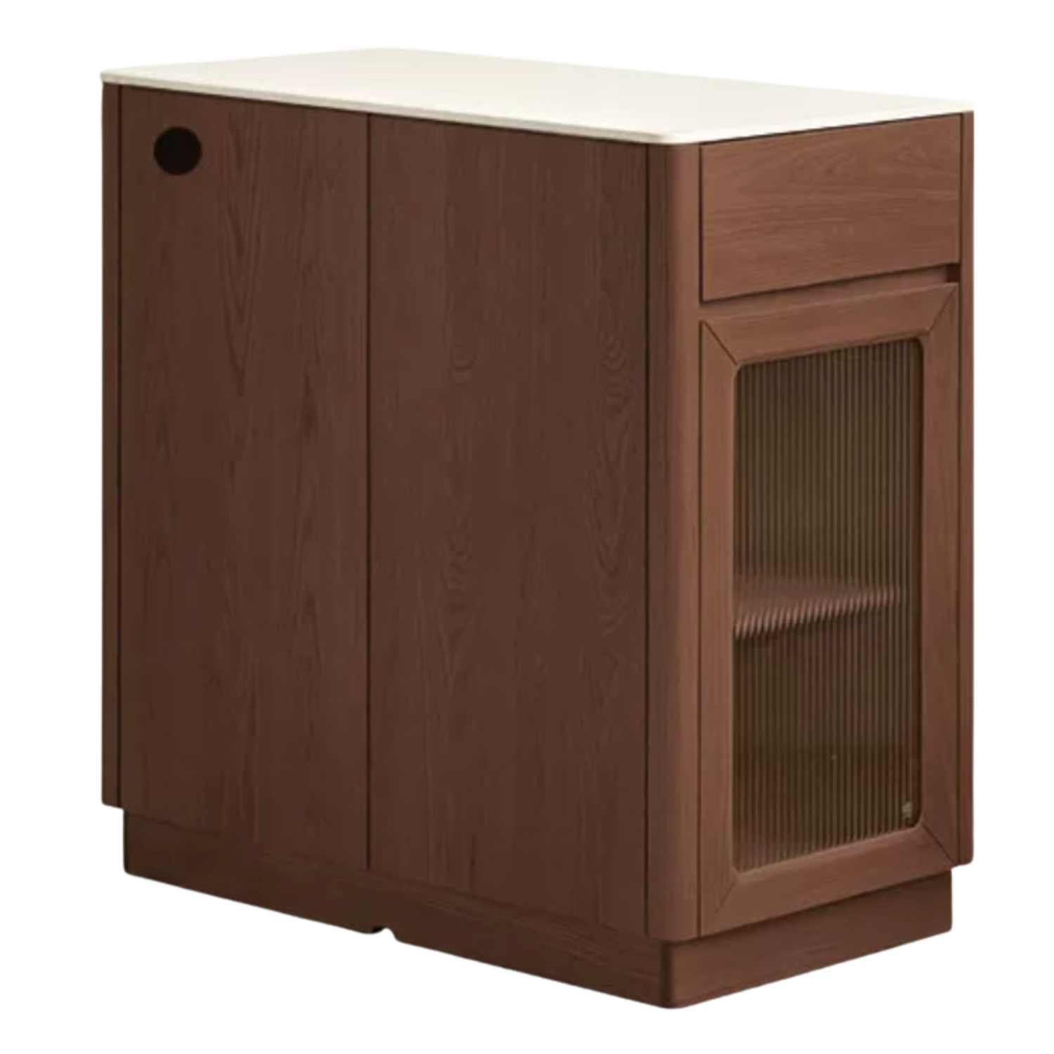 Oak, Beech Solid Wood Modern Rock Plate Island Table