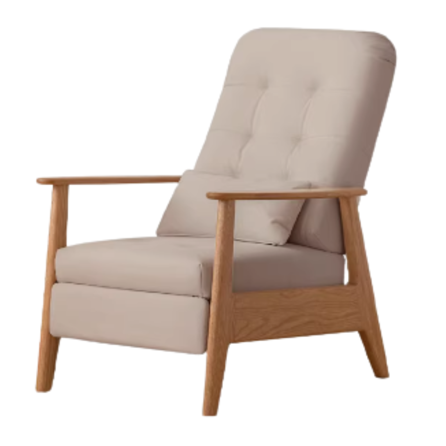 Oak Solid Wood Multifunctional Fabric Lleisure Chair