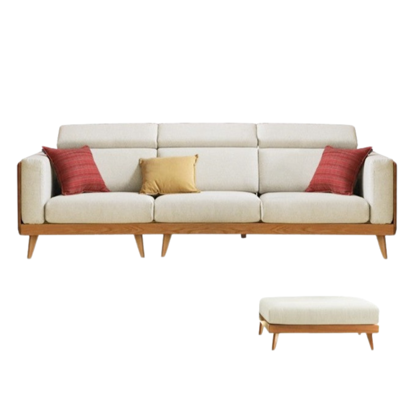 Oak solid wood modern Fabric sofa