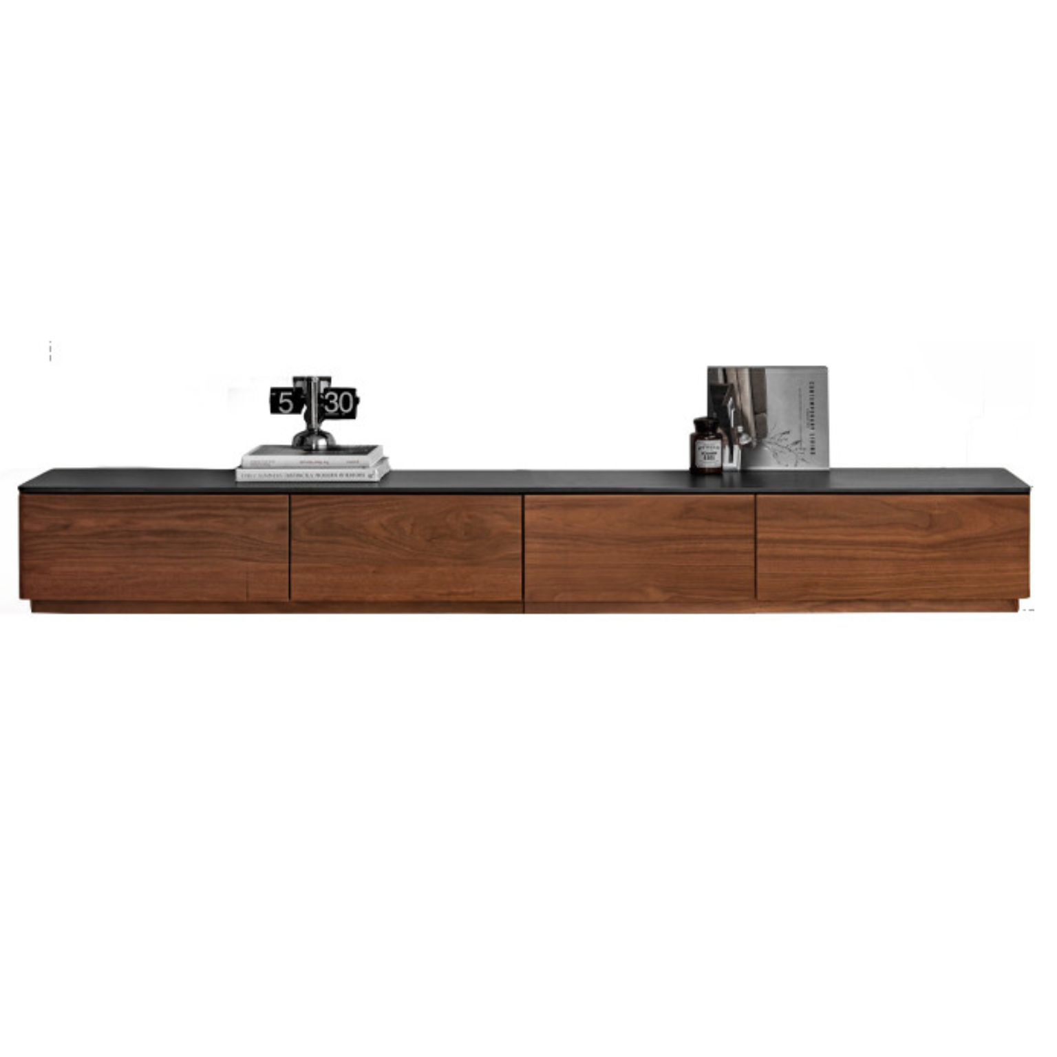 Black Walnut Solid Wood TV Stand Rock Slab: