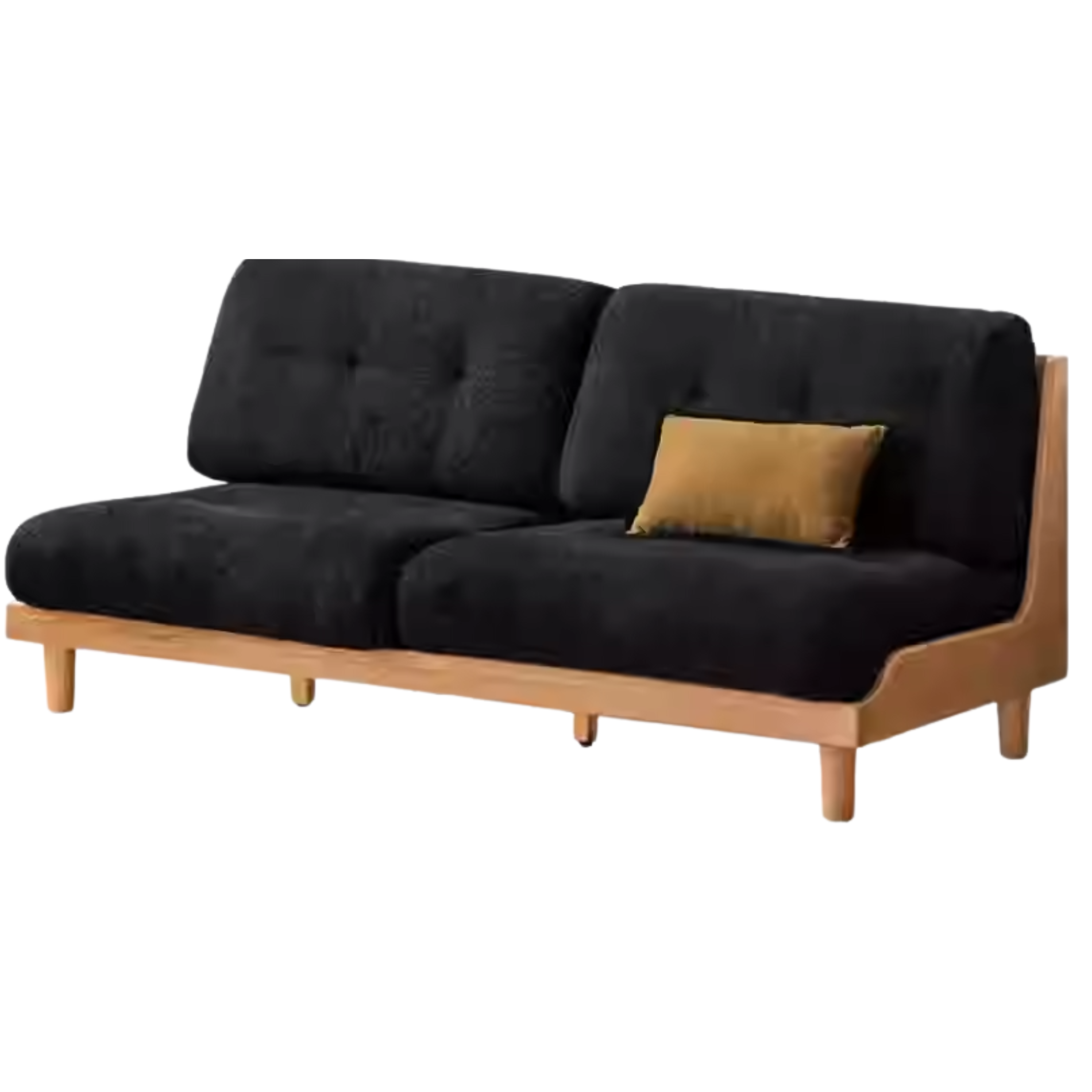 Oak Solid Wood  fabric detachable washable sofa