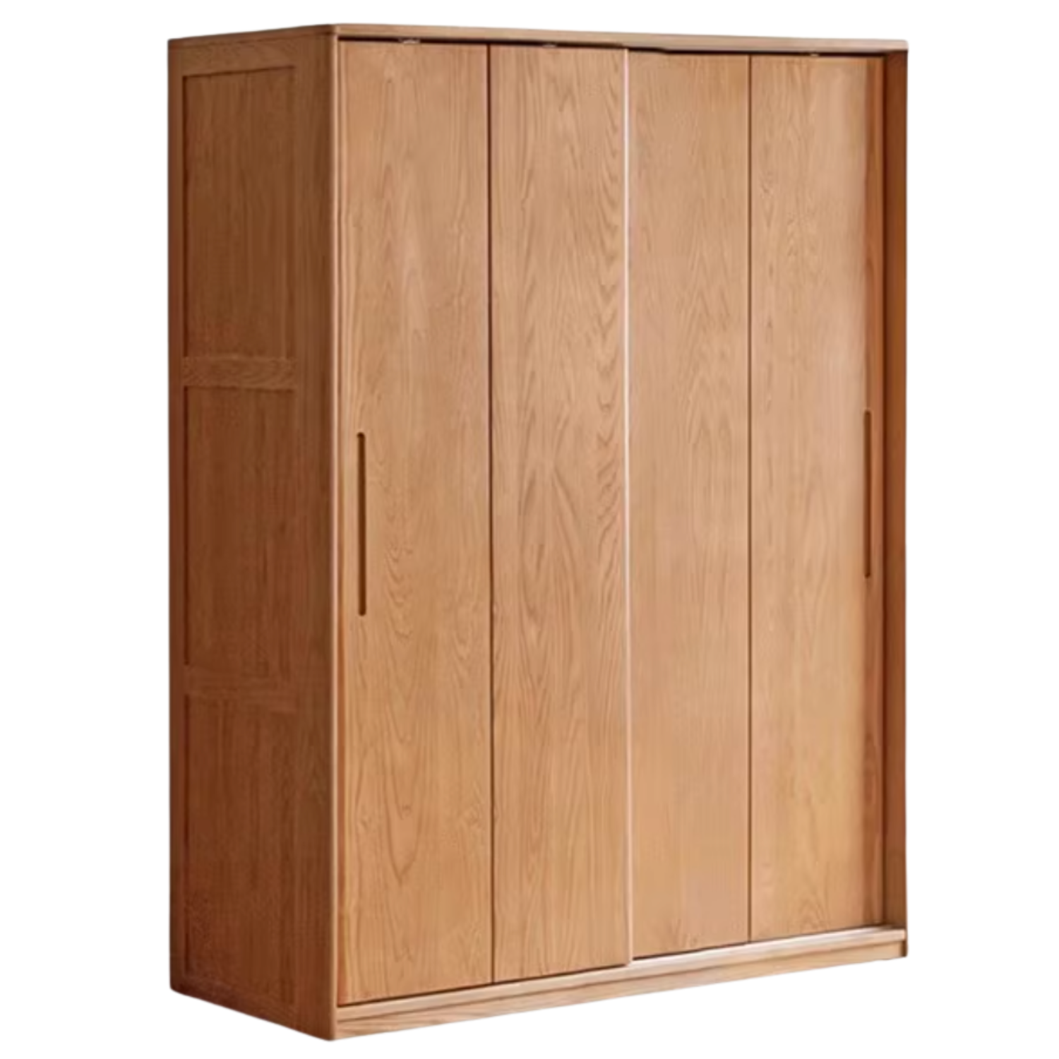 Oak, Ash Solid Wood Wardrobe With Sliding Doors