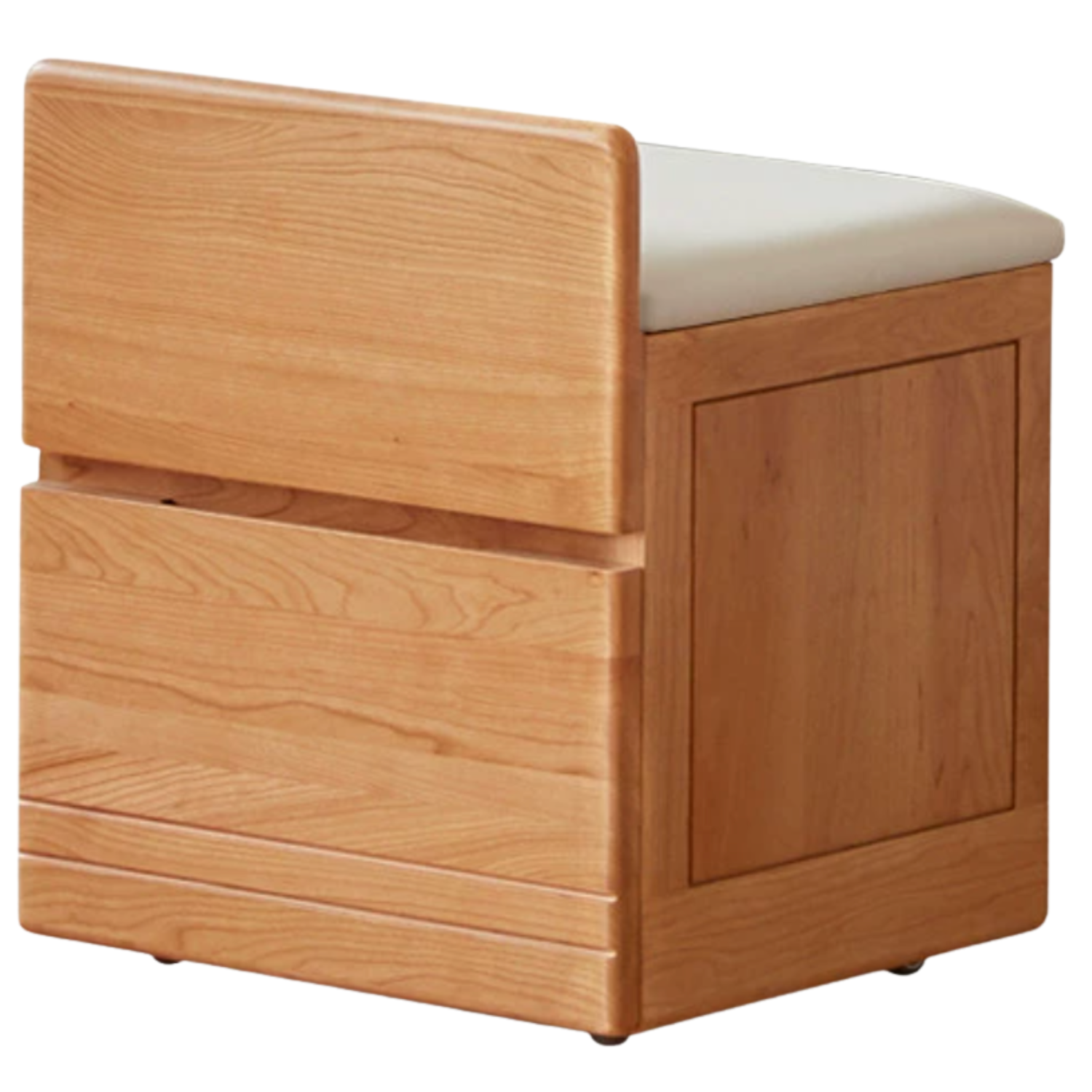 Cherry Solid Wood Multifunctional Retro Dressing Table