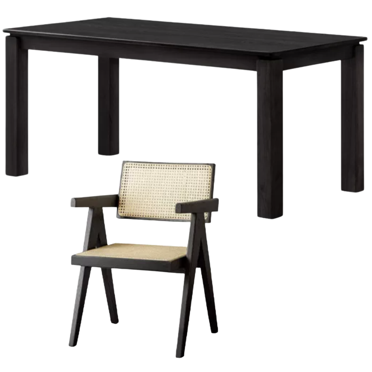 Oak, Ash Solid Wood Dining Table Modern and Simple