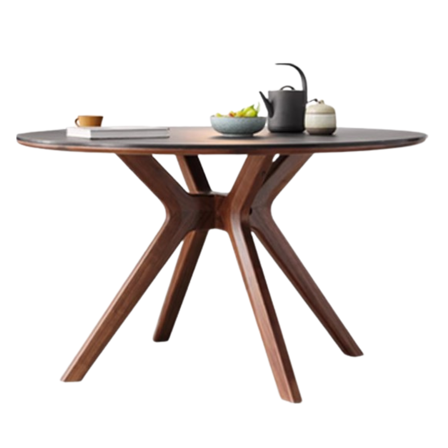 Black walnut solid wood Slate top dining table