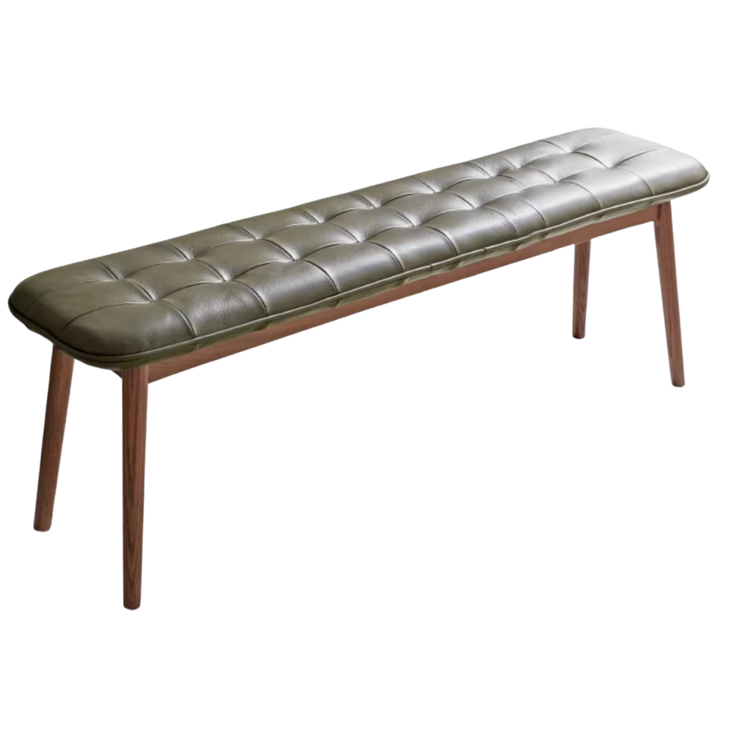 Oak, Ash Solid Wood Premium Genuine Leather Bench
