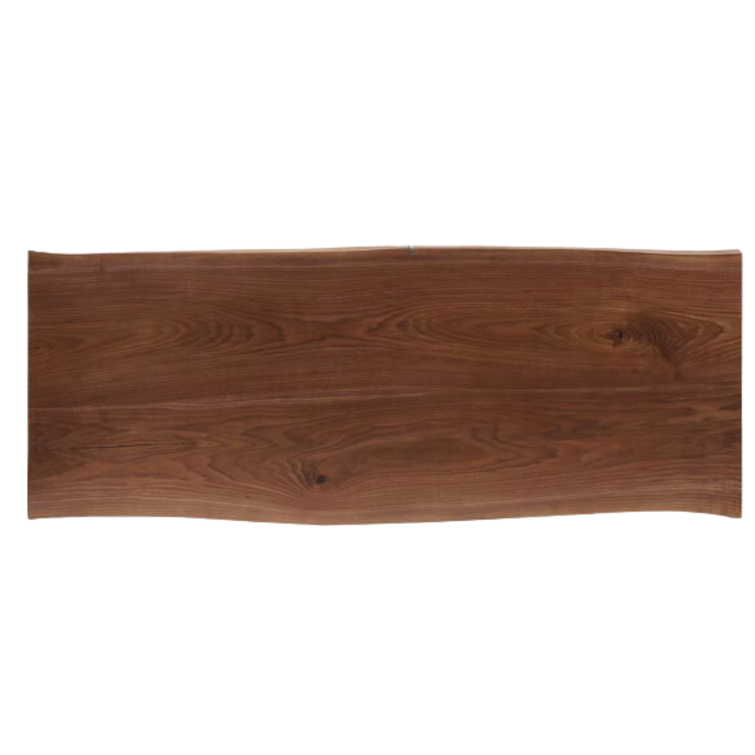 Black walnut solid wood natural edge large board dining table,