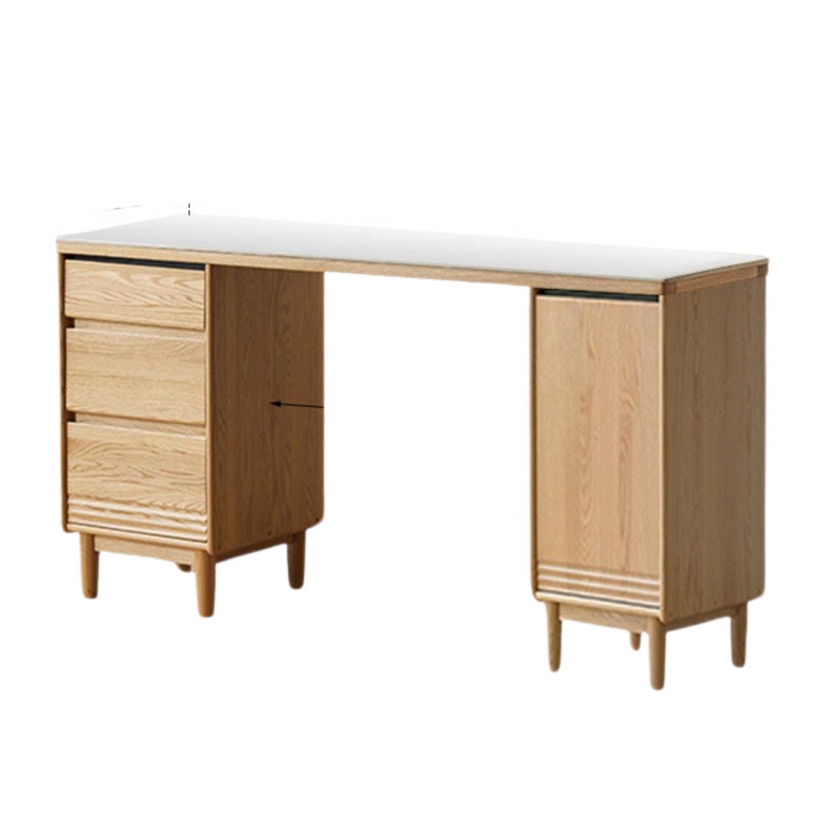 Oak, Ash Solid Wood Modern Rock Board Sideboard