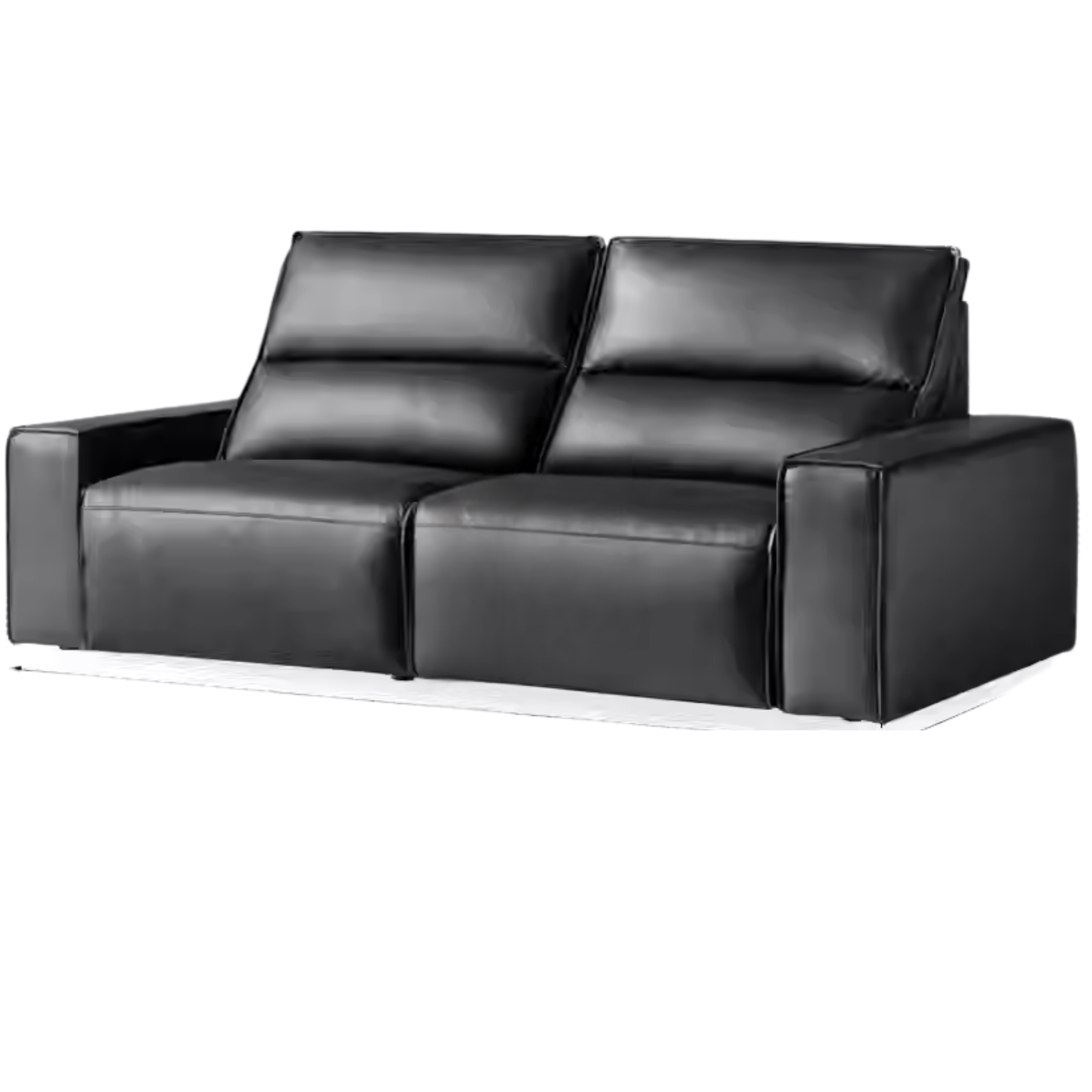 Cowhide Straight Leather Electric Sofa- 4 color
