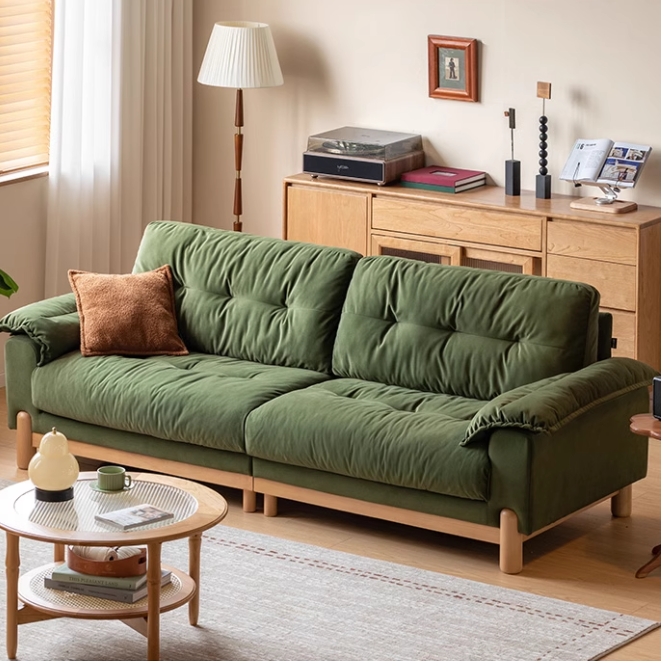 Beech Solid Wood cat scratching cloth sofa