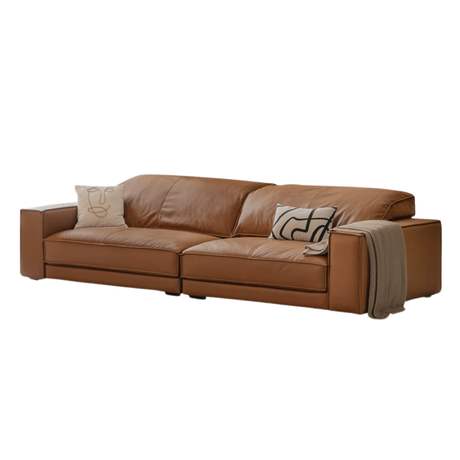 Leather Italian top layer cowhide sofa