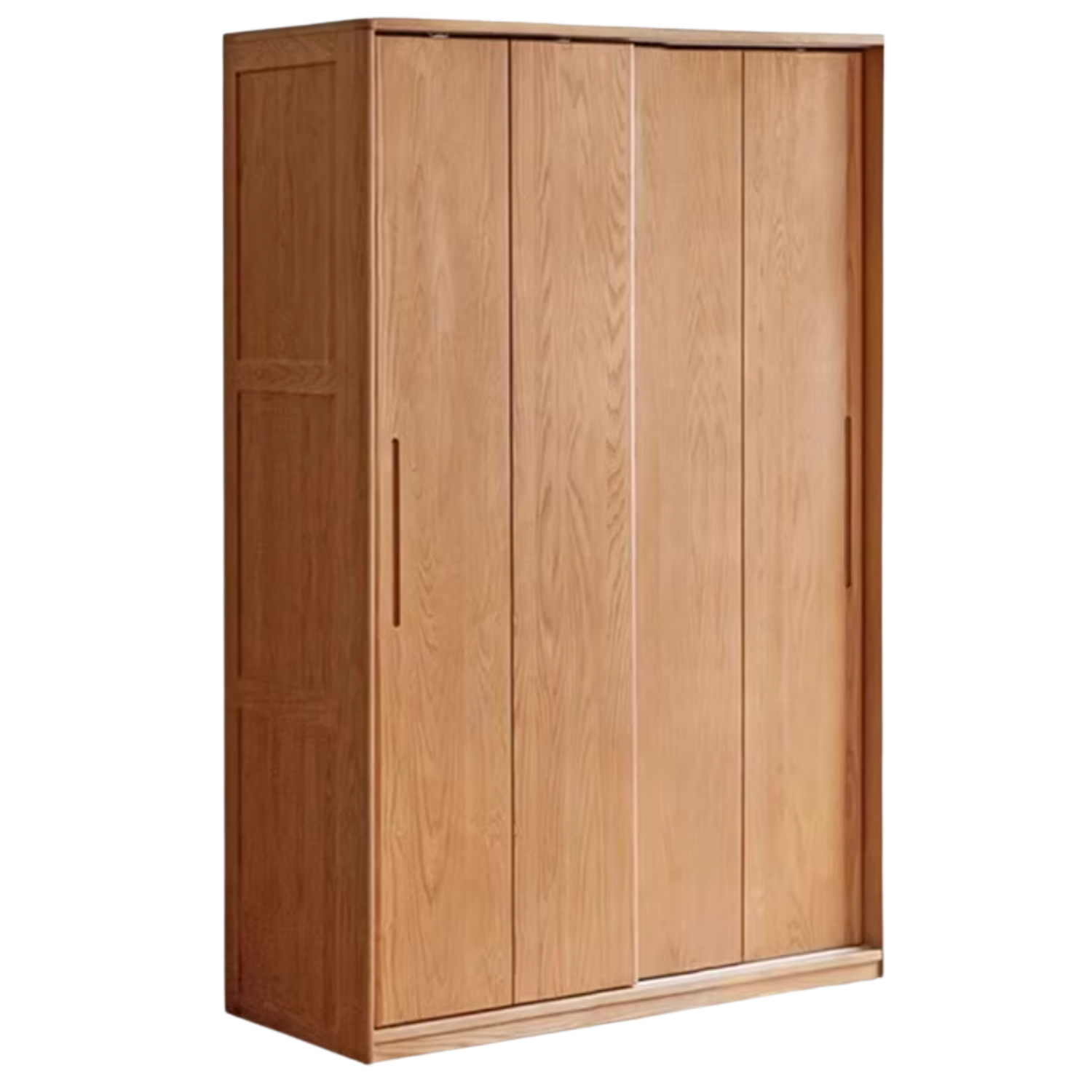 Oak, Ash Solid Wood Wardrobe With Sliding Doors