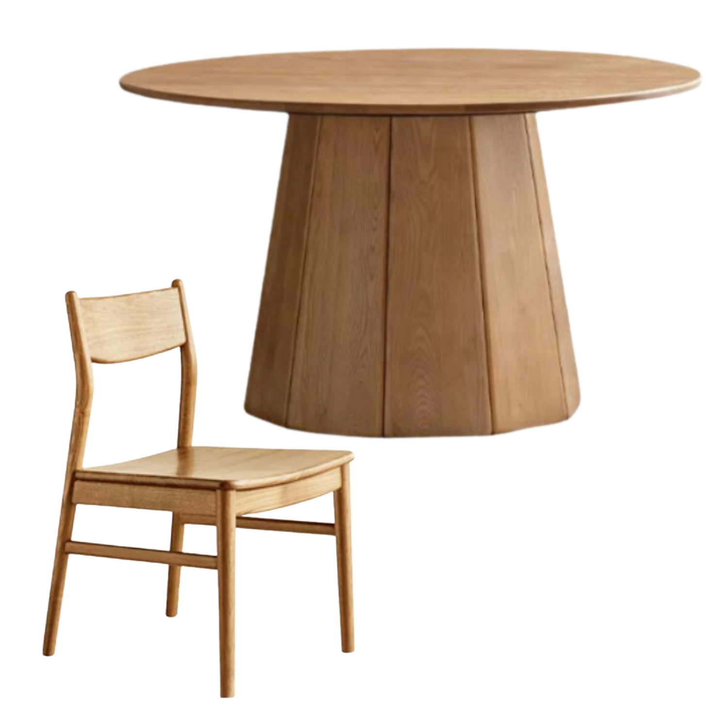 Ash Solid Wood Round Dining Table.