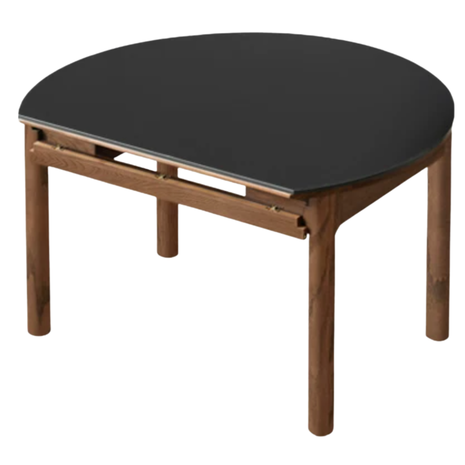 Black Walnut, Ash, Oak Solid Wood Folding Round Dining Table