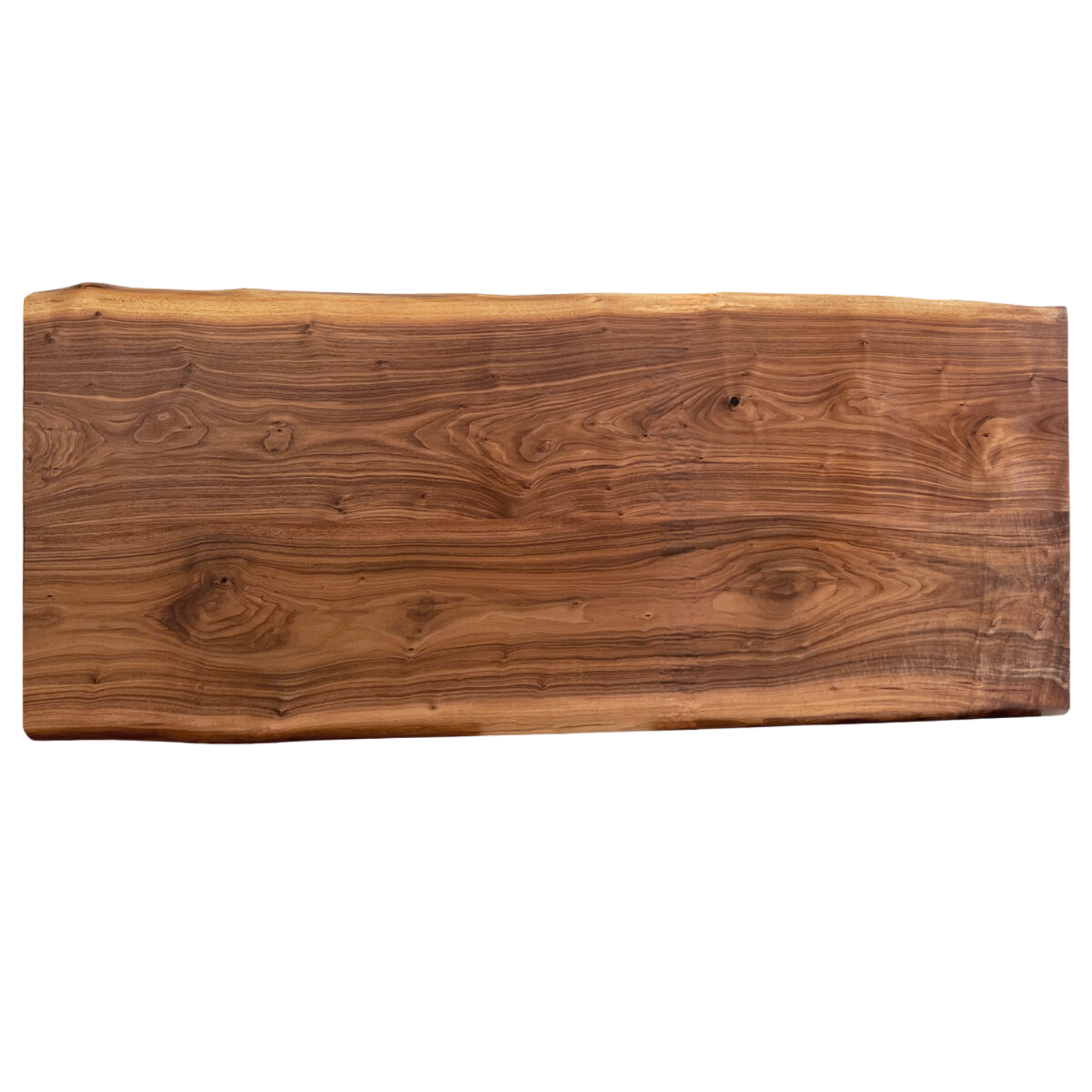 Black walnut solid wood natural edge large board dining table,