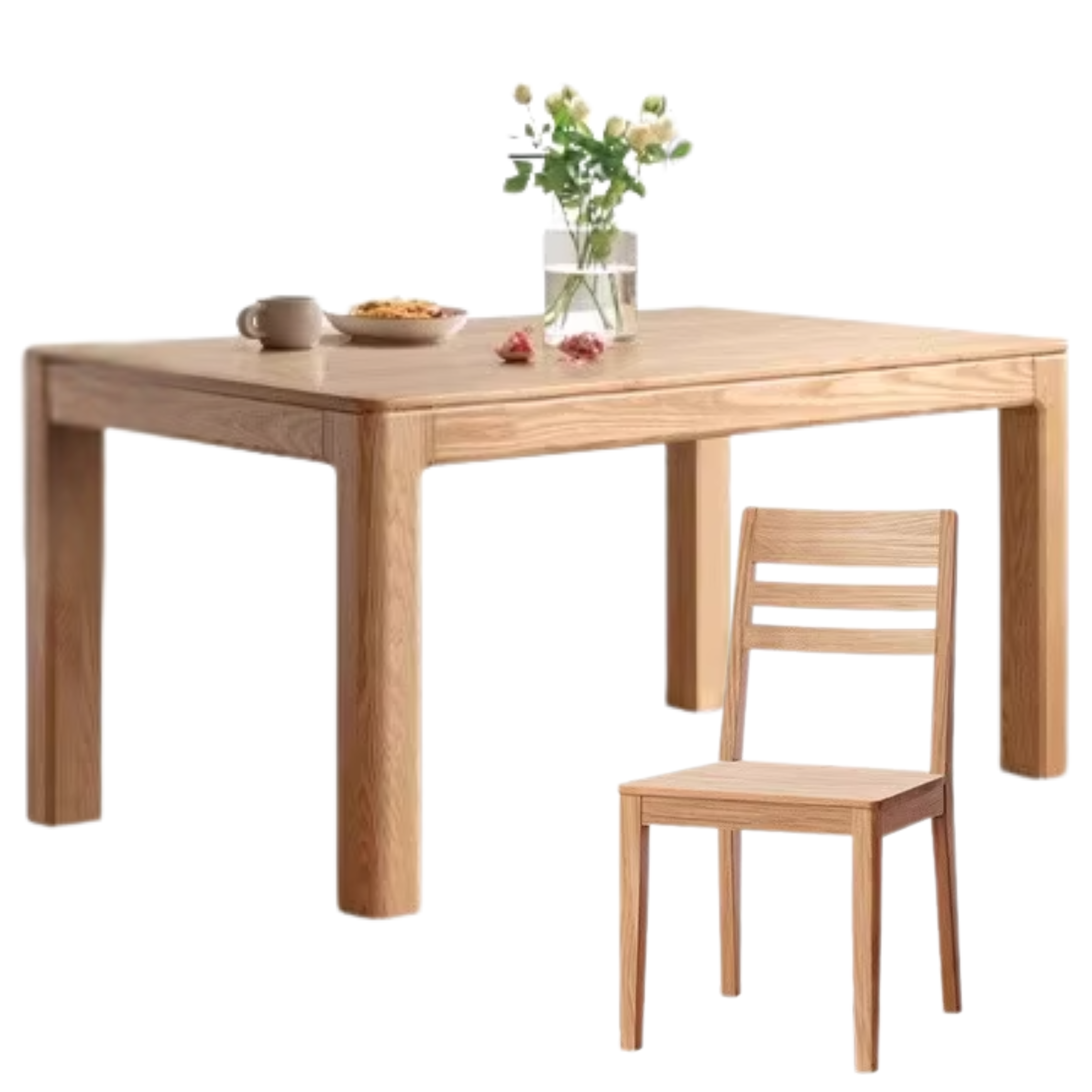 Oak, Ash Solid Wood Long Dining Table