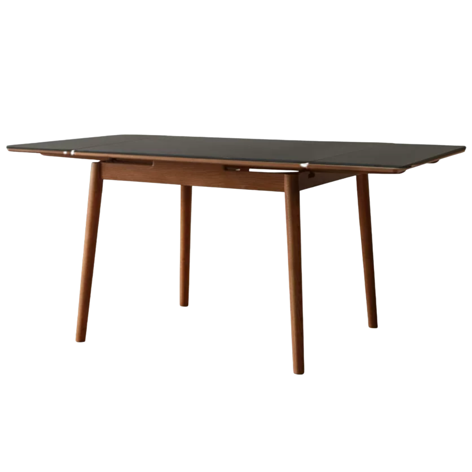 Black Walnut, Oak Solid Wood and Rock Plate Dining Table