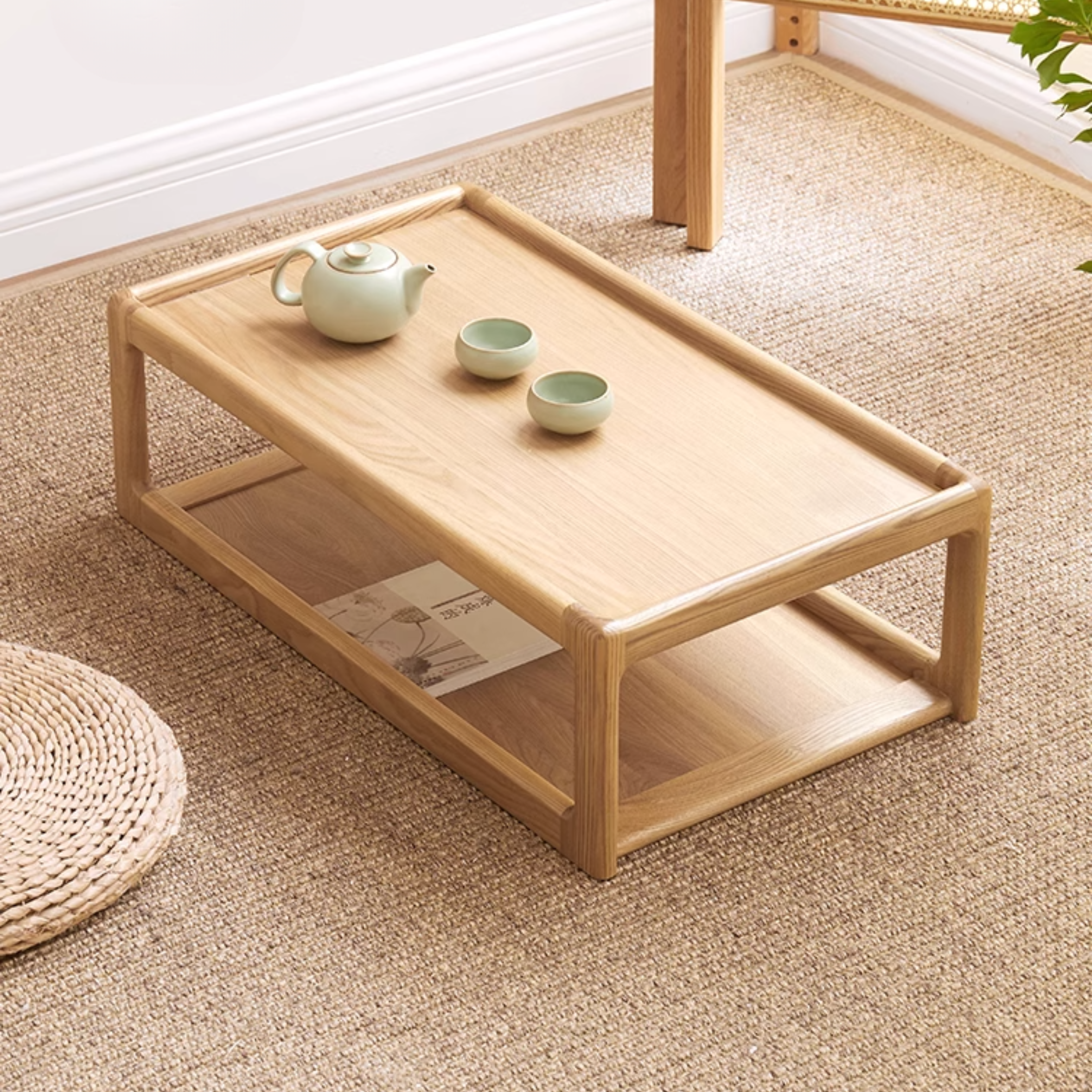 Ash, Oak Solid Wood Bay Window Table