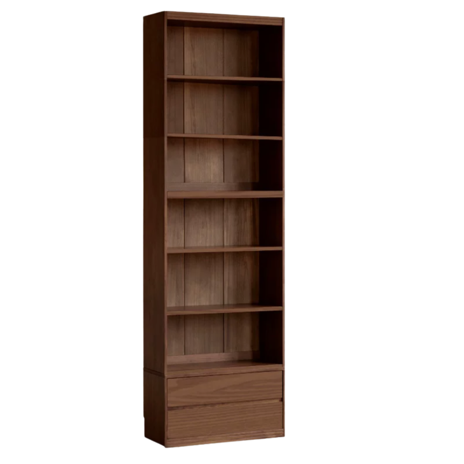 Black Walnut, Oak, Ash Solid Wood Floor-Standing Bookcase with Luxury Storage Cabinet