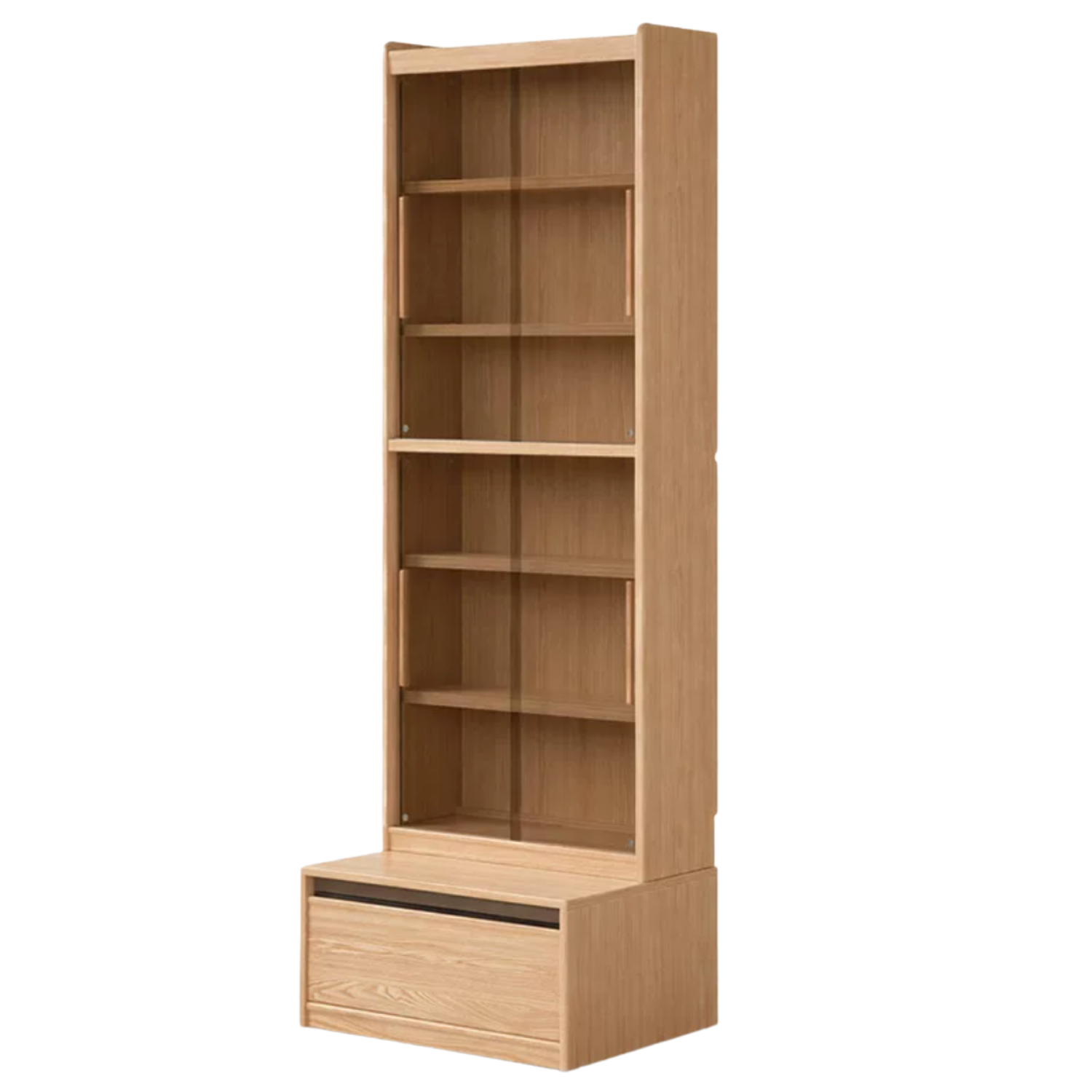 Oak, Ash Solid Wood Bookshelf with Integrated Booth Seating