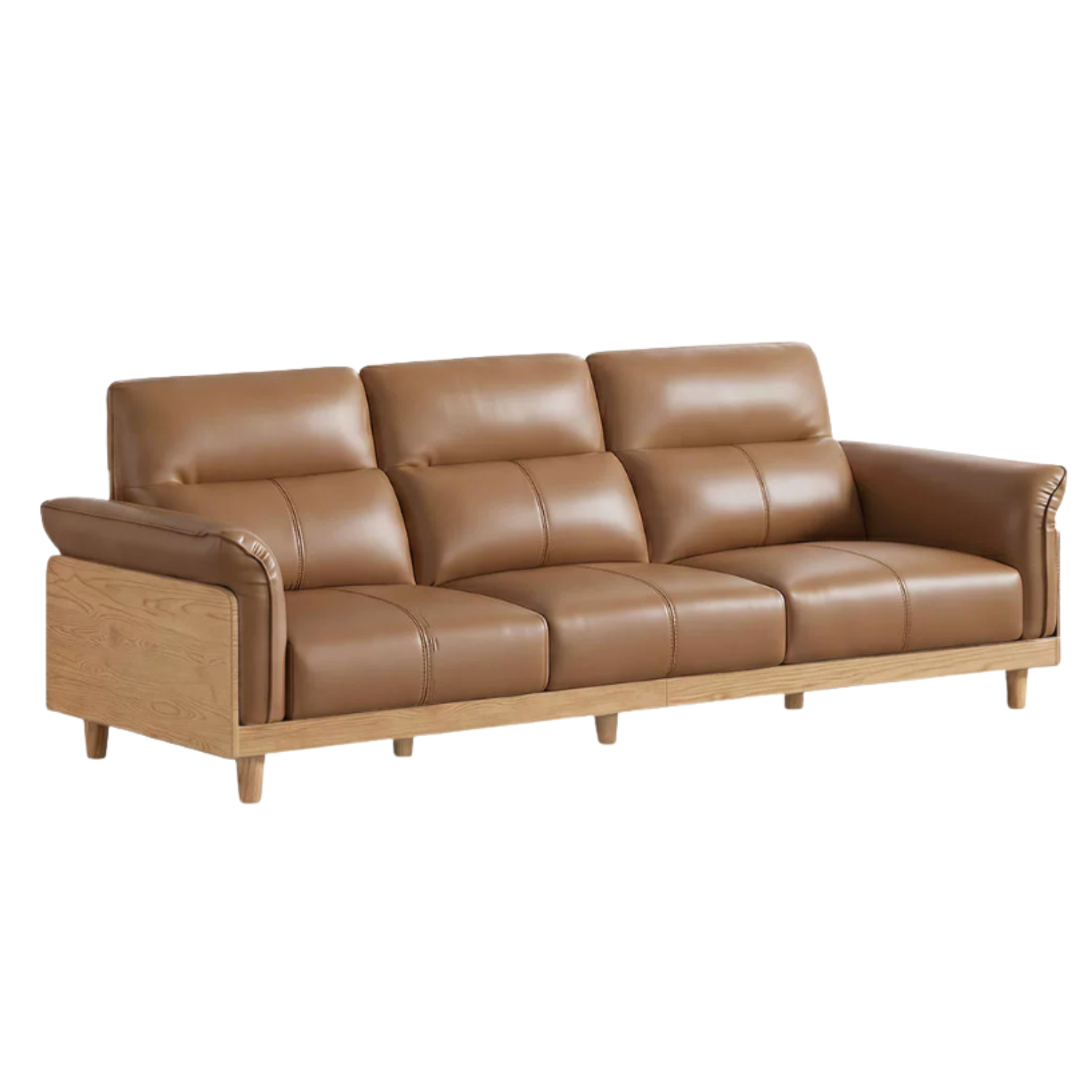 Oak, Ash Solid Wood high-back sofa