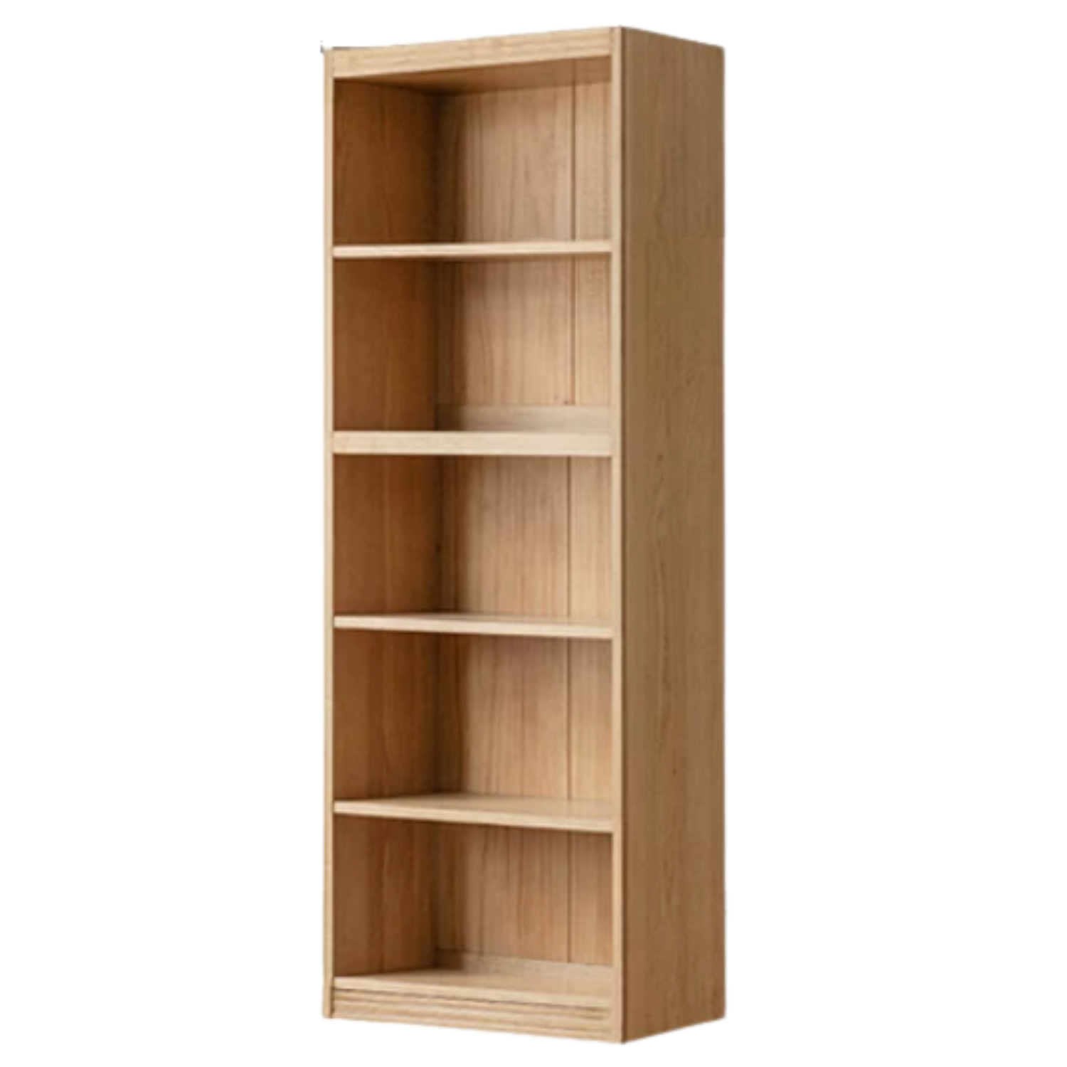 Ash Solid Wood Wall-Mounted Bookcase with Integrated Study Shelf