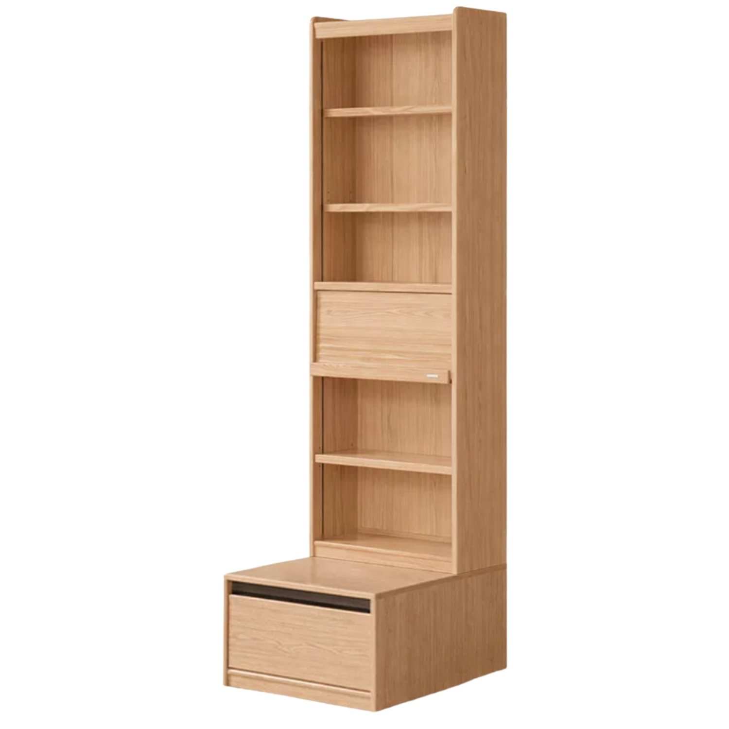 Oak, Ash Solid Wood Bookshelf with Integrated Booth Seating