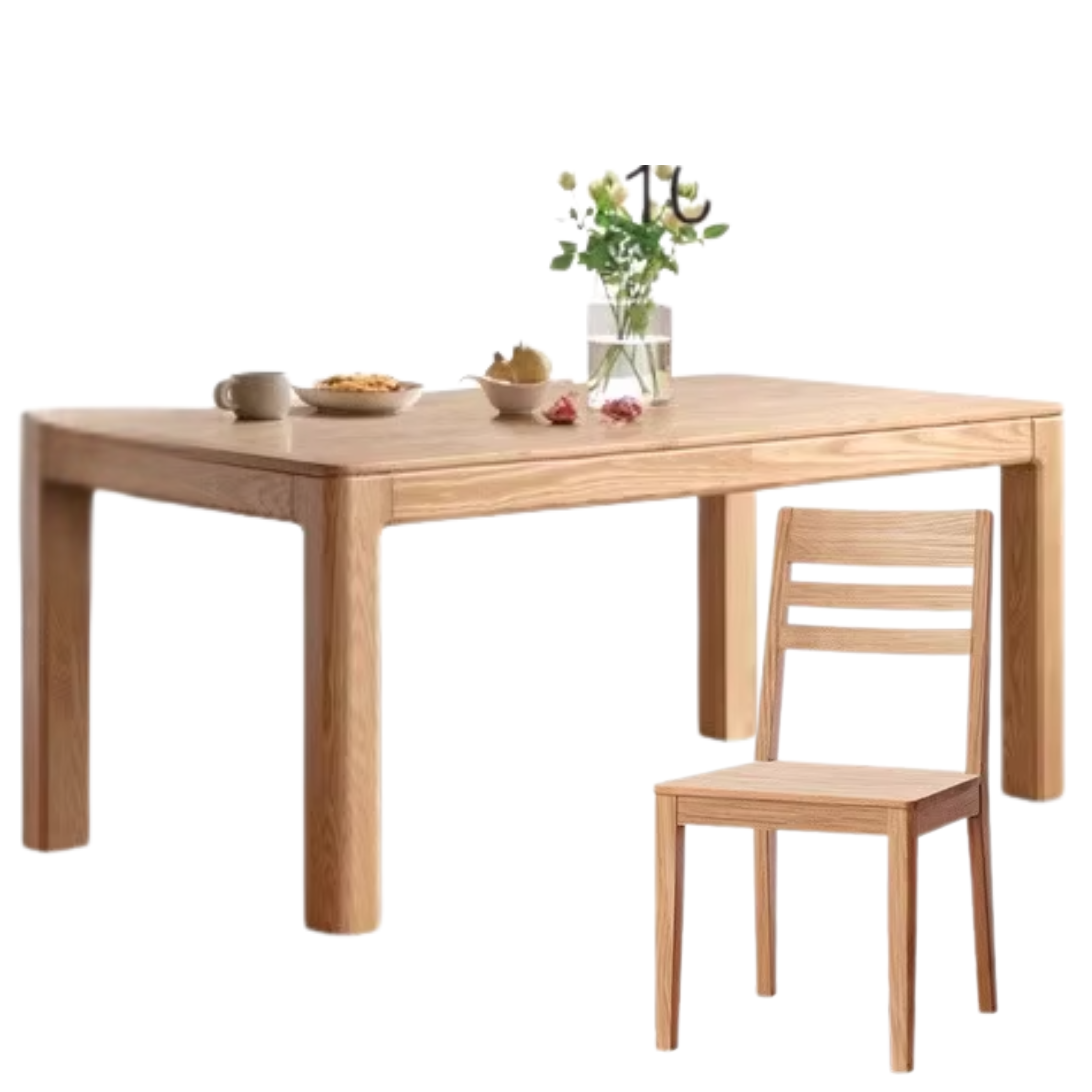 Oak, Ash Solid Wood Long Dining Table