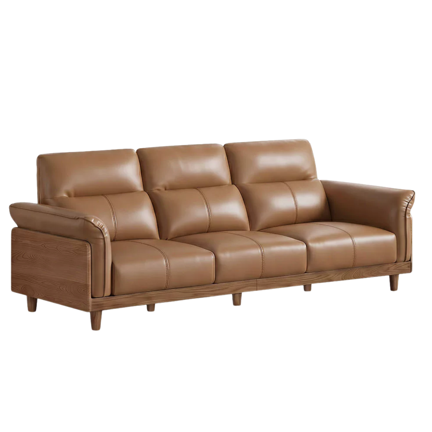 Oak, Ash Solid Wood high-back sofa