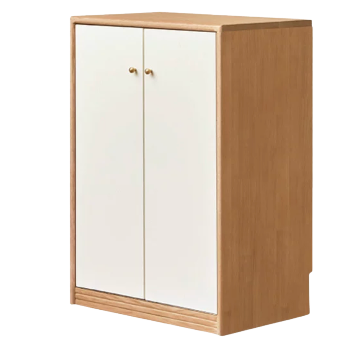 Oak Solid Wood, Solid Rubberwood Modular Glass Door Wall Unit Bookcase with Storage