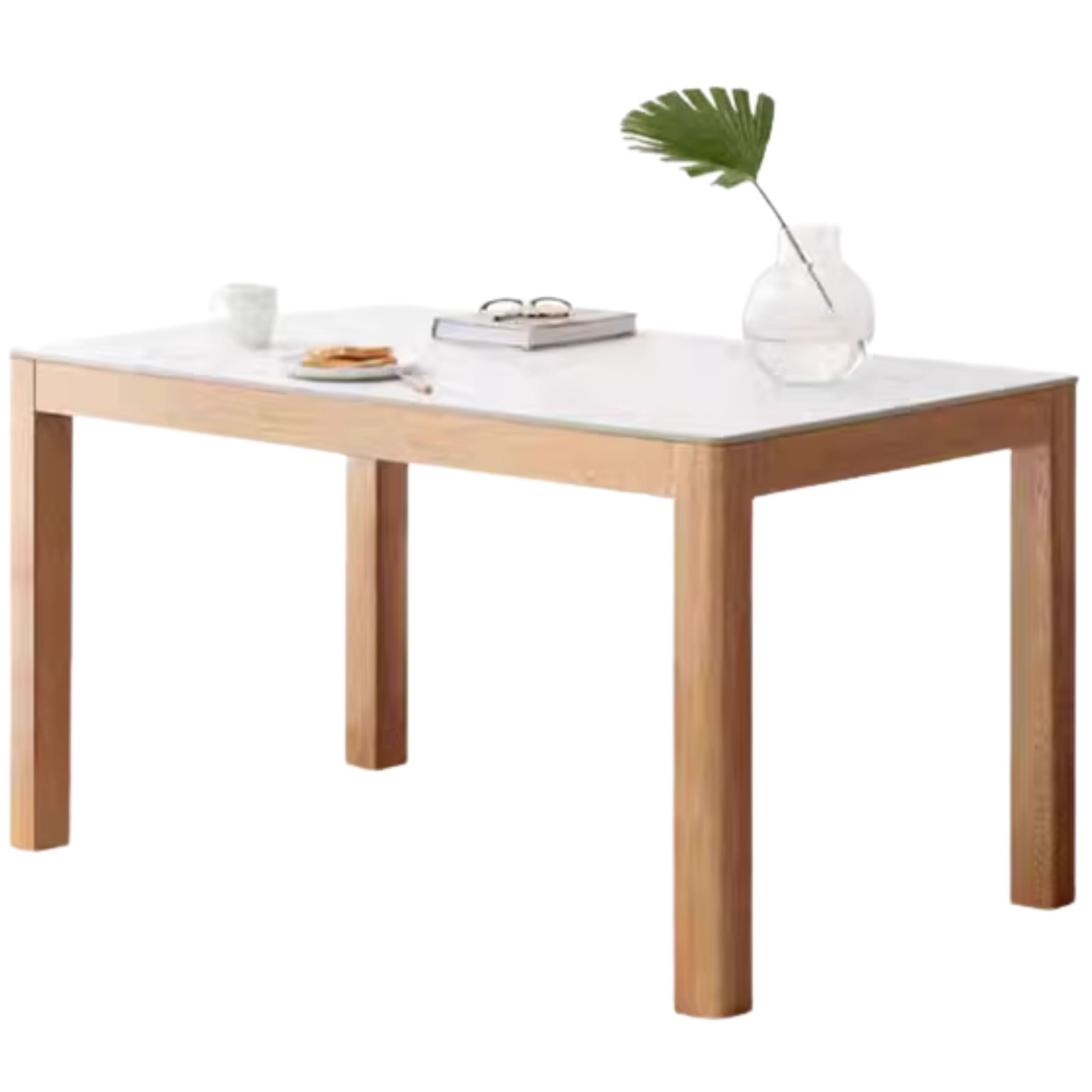 Oak, Ash Solid Wood Modern Dining Table