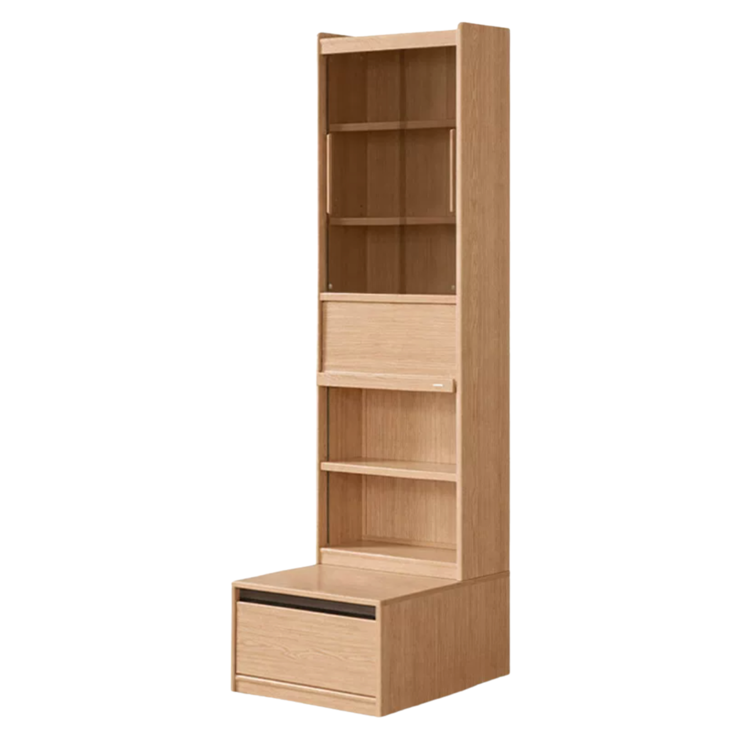 Oak, Ash Solid Wood Bookshelf with Integrated Booth Seating
