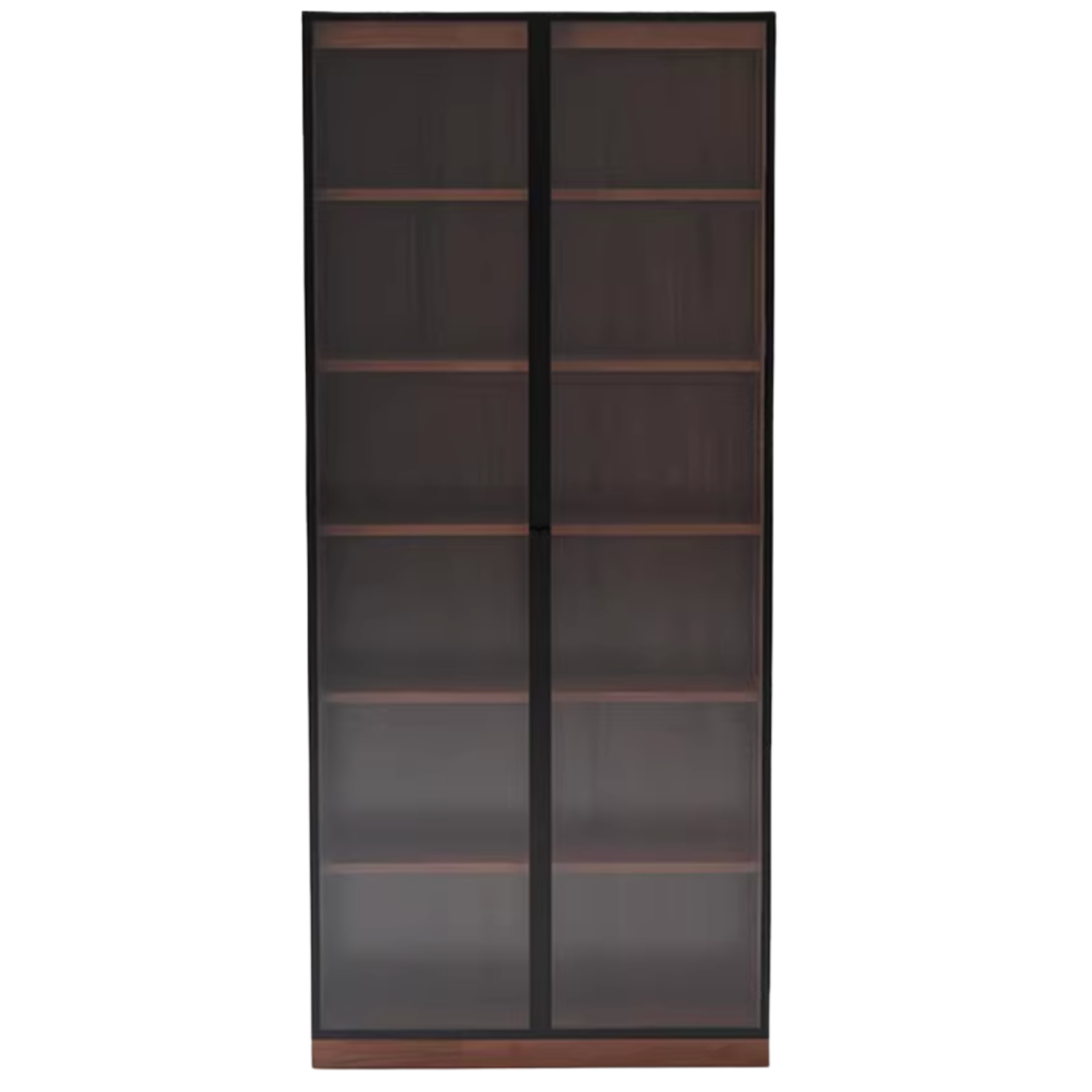 Solid Rubberwood, Oak Solid Wood Bookcase Modern With Glass Door