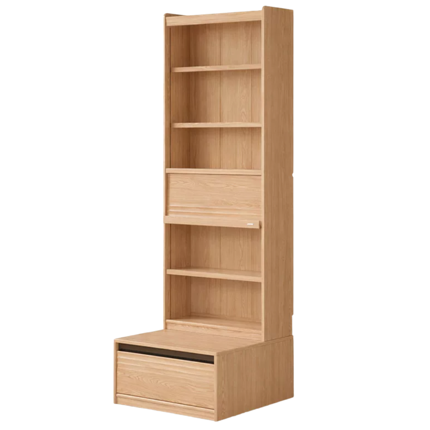 Oak, Ash Solid Wood Bookshelf with Integrated Booth Seating